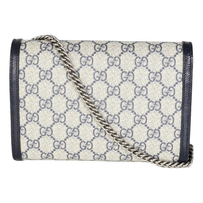 Gucci Navy GG Supreme Canvas Mini Dionysus Chain Wallet -   Shop Bags LLC