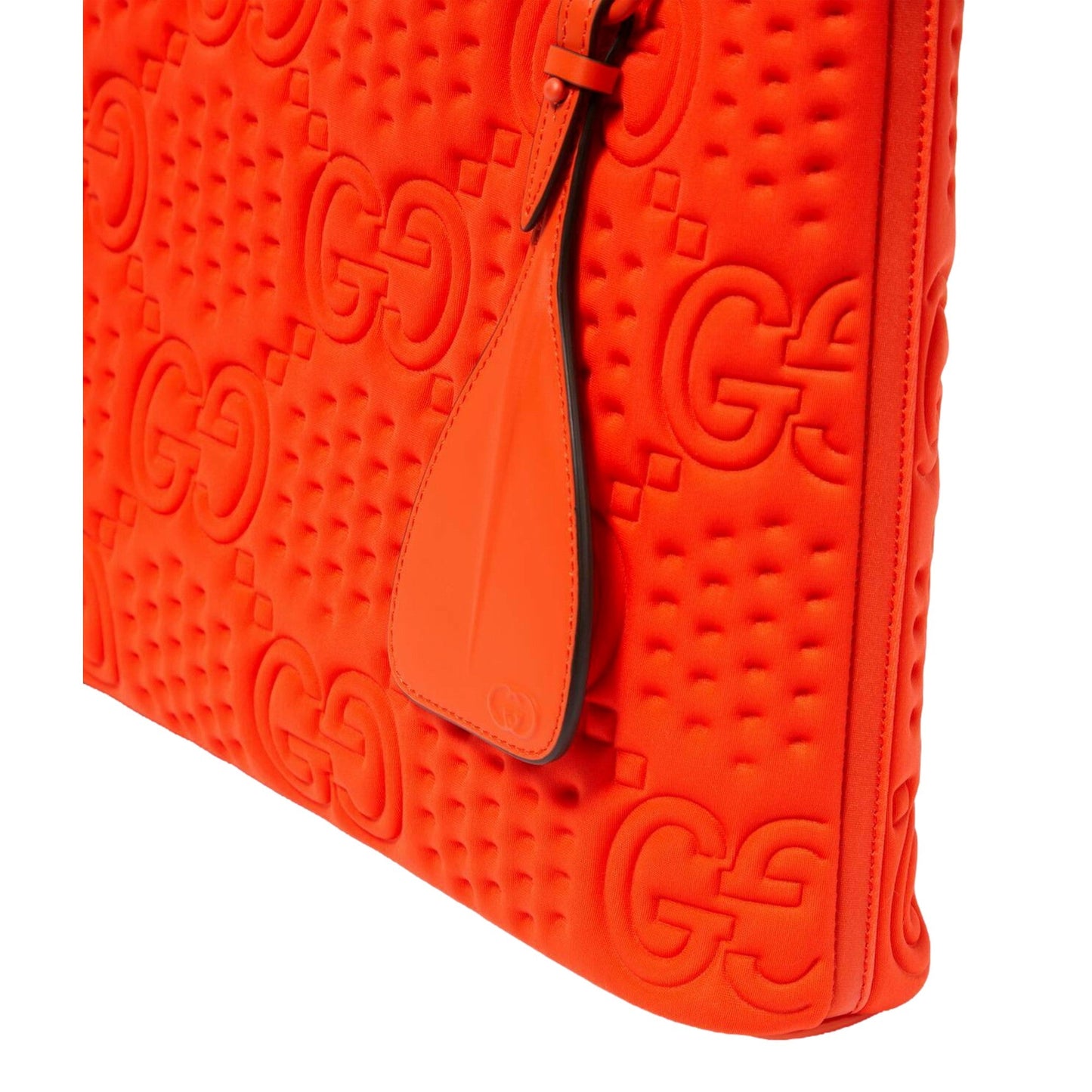 Gucci Off The Grid GG Embossed Orange Rubber Pouch Clutch Bag -   Shop Bags LLC 