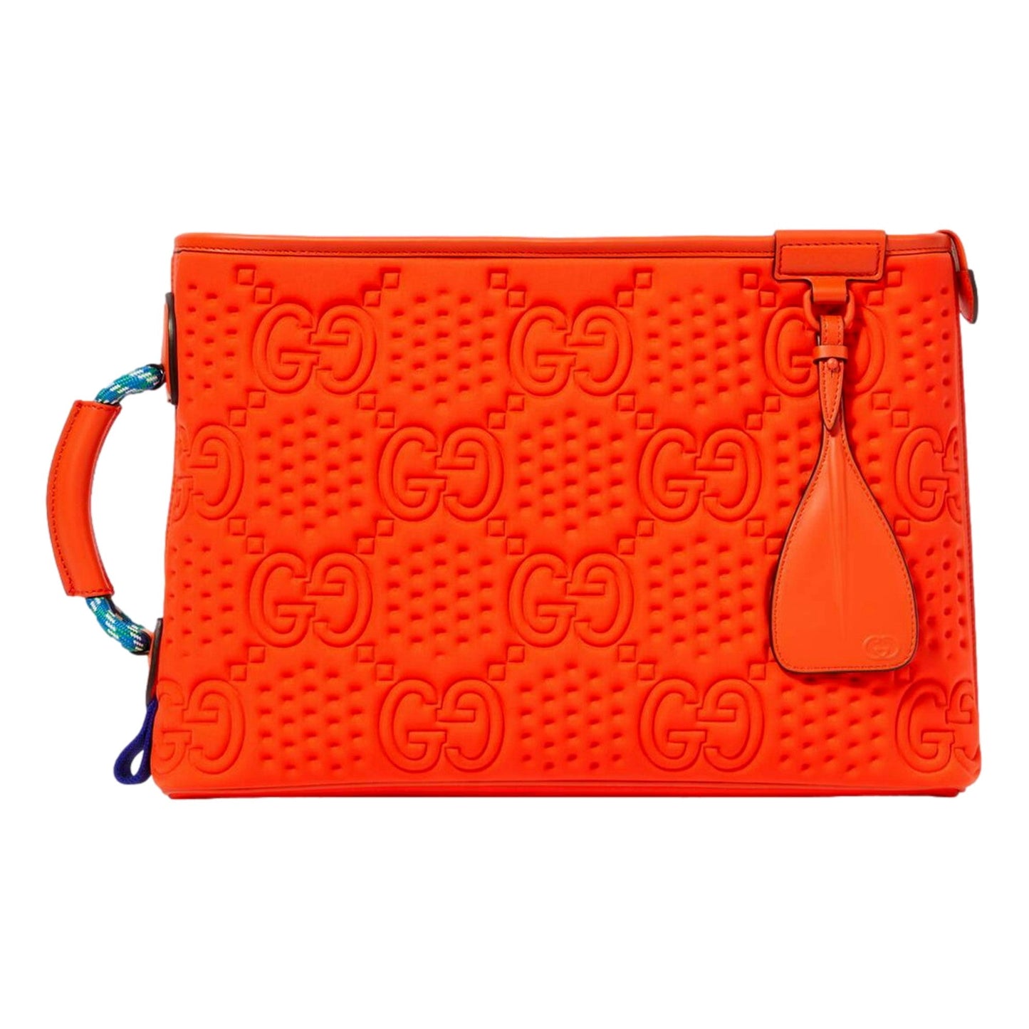 Gucci Off The Grid Vibrant Orange GG Wristlet Clutch Bag -   Shop Bags LLC 
