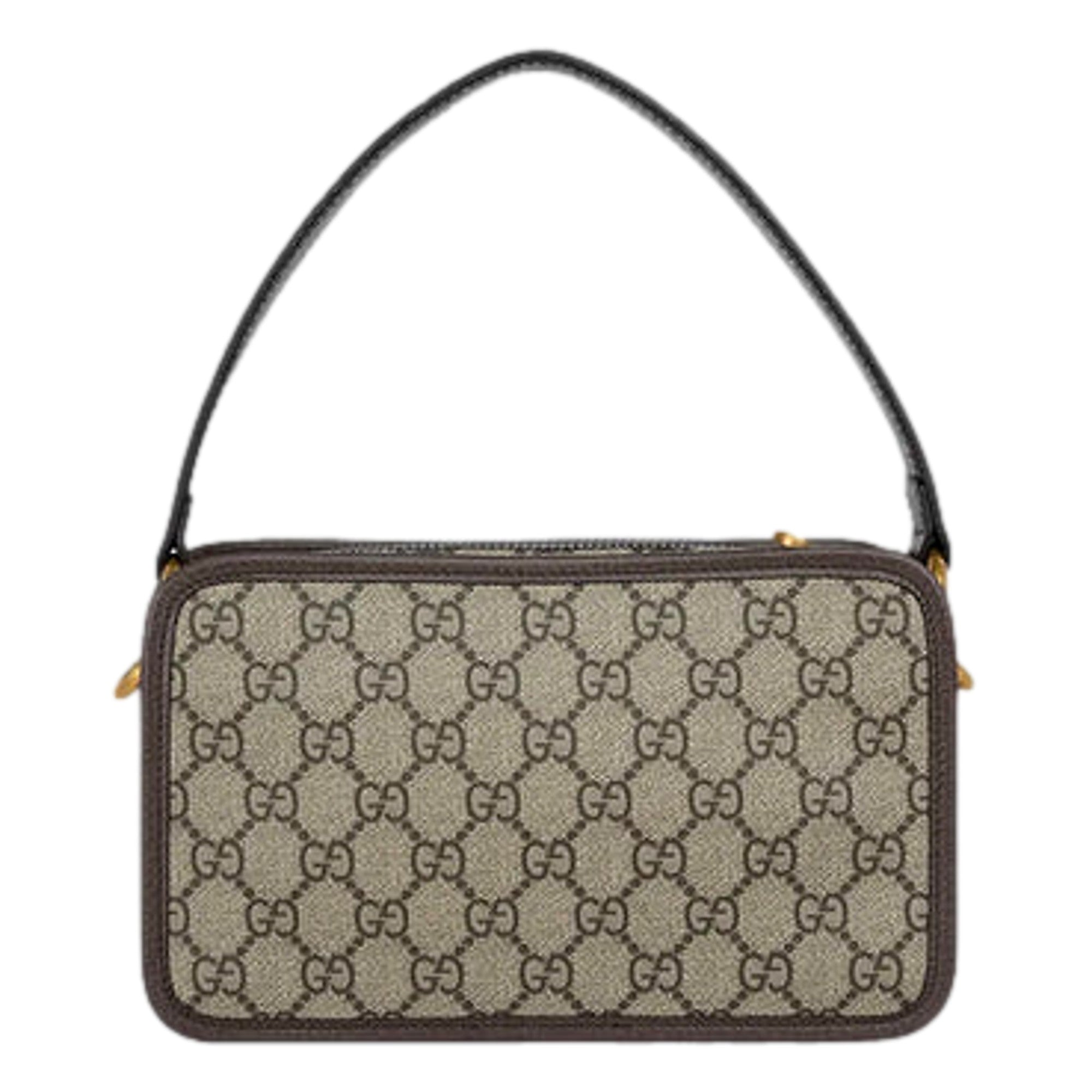 Gucci Ophida GG Supreme Canvas Leather Webstripe Top Handle Crossbody Handbag -   Shop Bags LLC