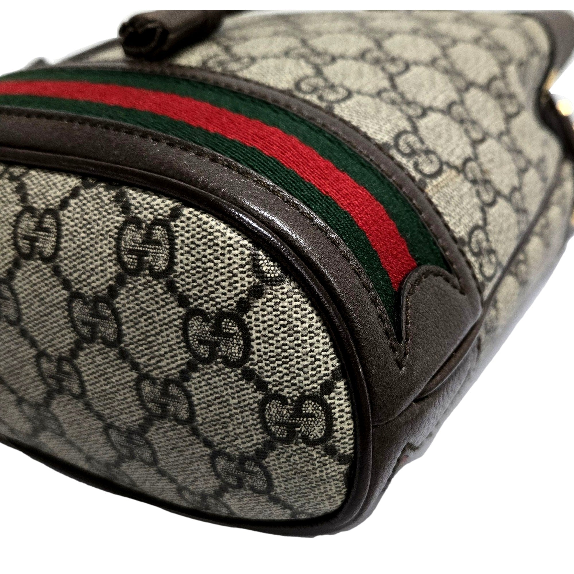 Gucci Ophidia Canvas: Chic Brown Bucket Bag with Webstripe Design -   Shop Bags LLC 