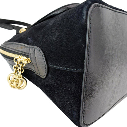 Gucci Ophidia Dome Black Suede Web Stripe Top Handle Satchel -   Shop Bags LLC 