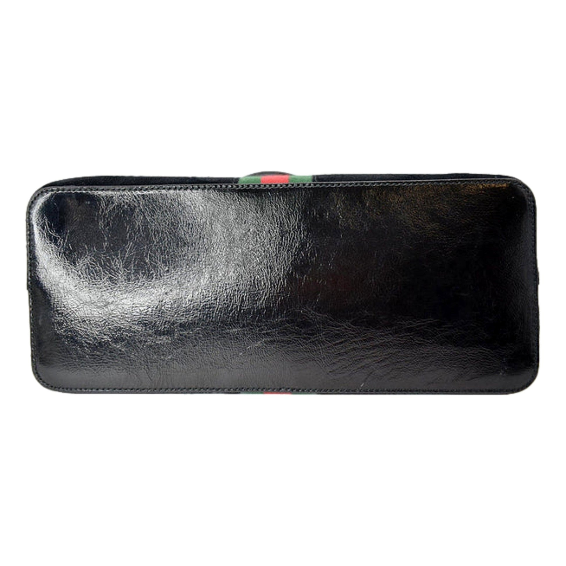 Gucci Ophidia Dome Black Suede Web Stripe Top Handle Satchel -   Shop Bags LLC 