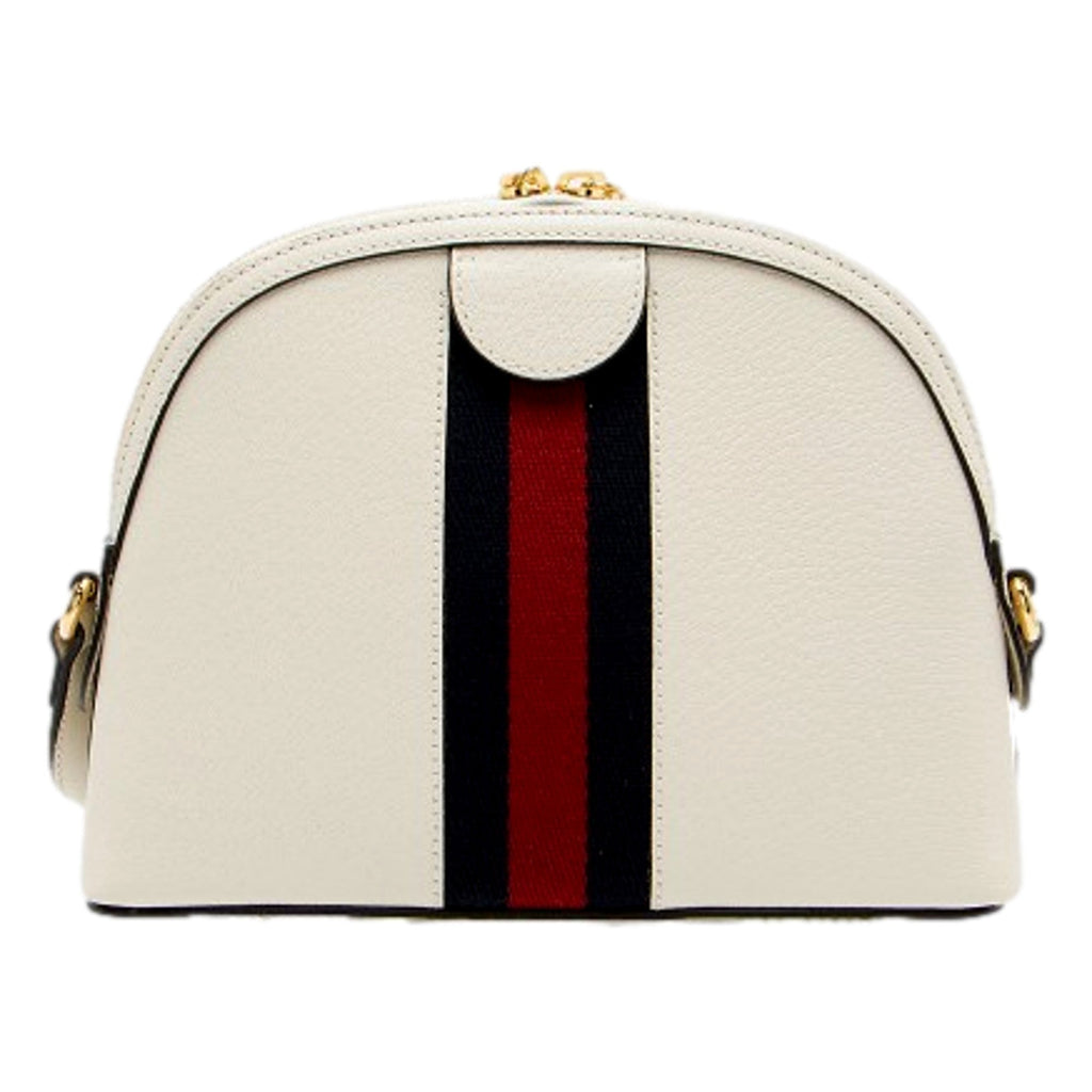 Gucci Ophidia Dome Sherry Leather Web Stripe Cream White Crossbody -   Shop Bags LLC