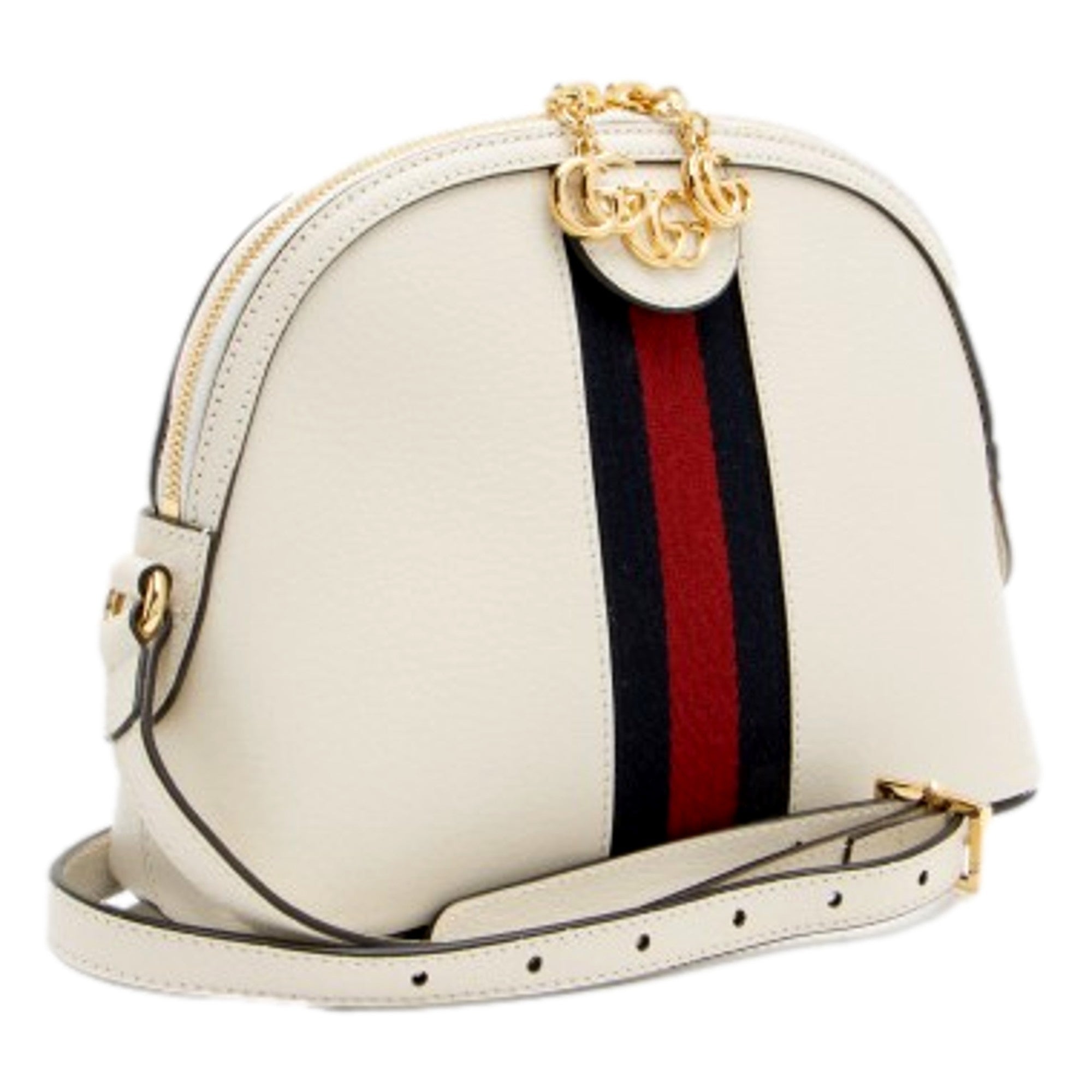 Gucci Ophidia Dome Sherry Leather Web Stripe Cream White Crossbody -   Shop Bags LLC