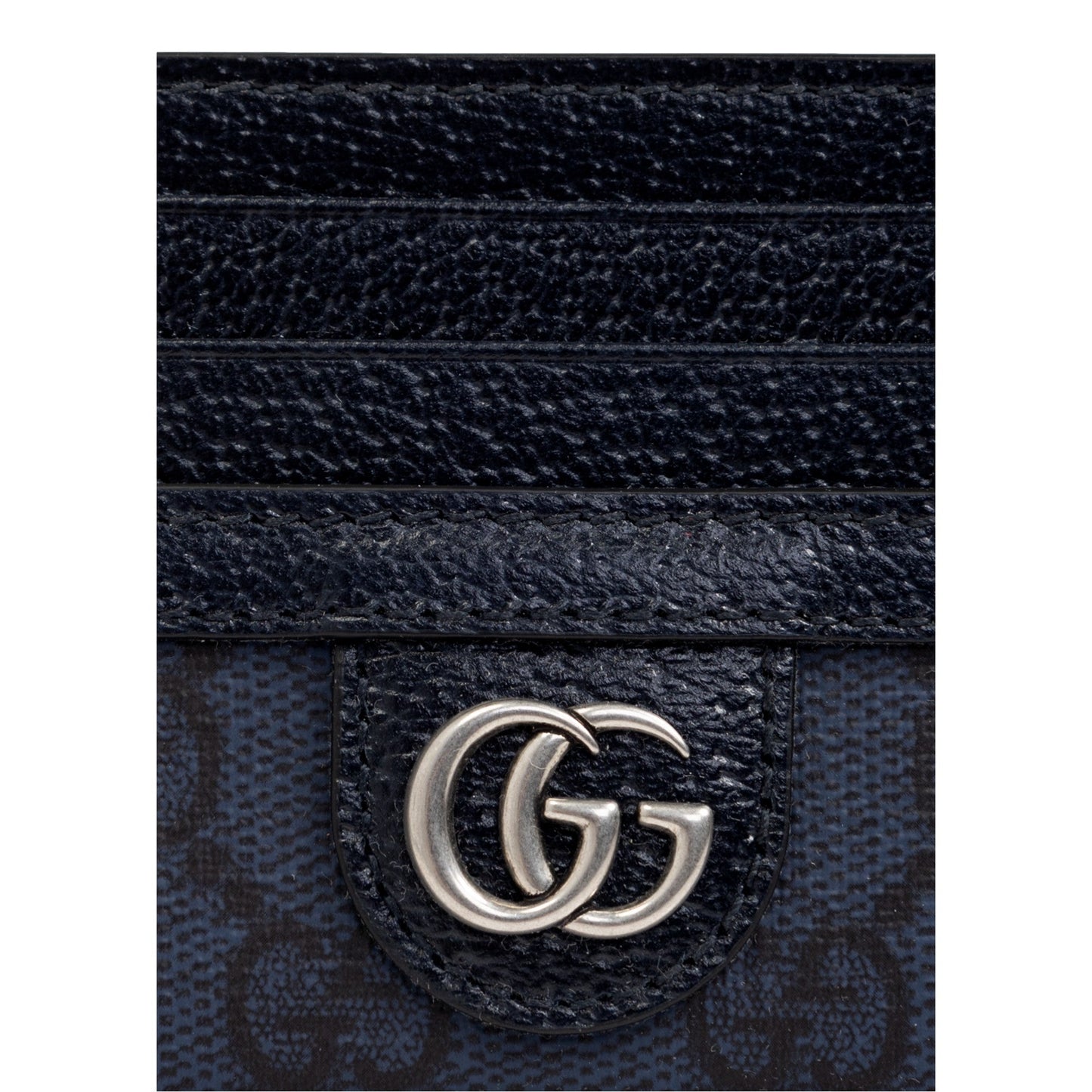 Gucci Ophidia GG Canvas Leather Navy Card Case Wallet -   Shop Bags LLC 
