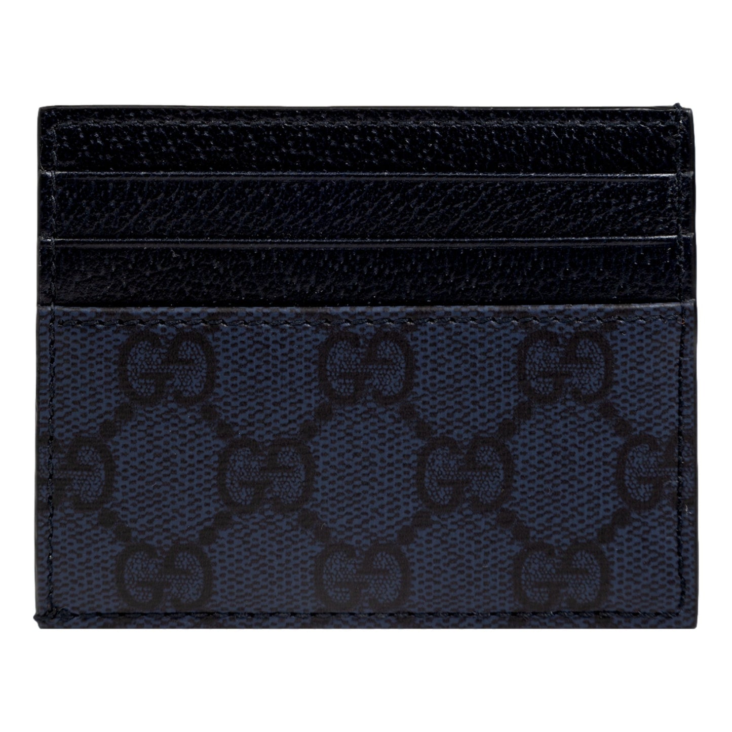 Gucci Ophidia GG Canvas Leather Navy Card Case Wallet -   Shop Bags LLC 