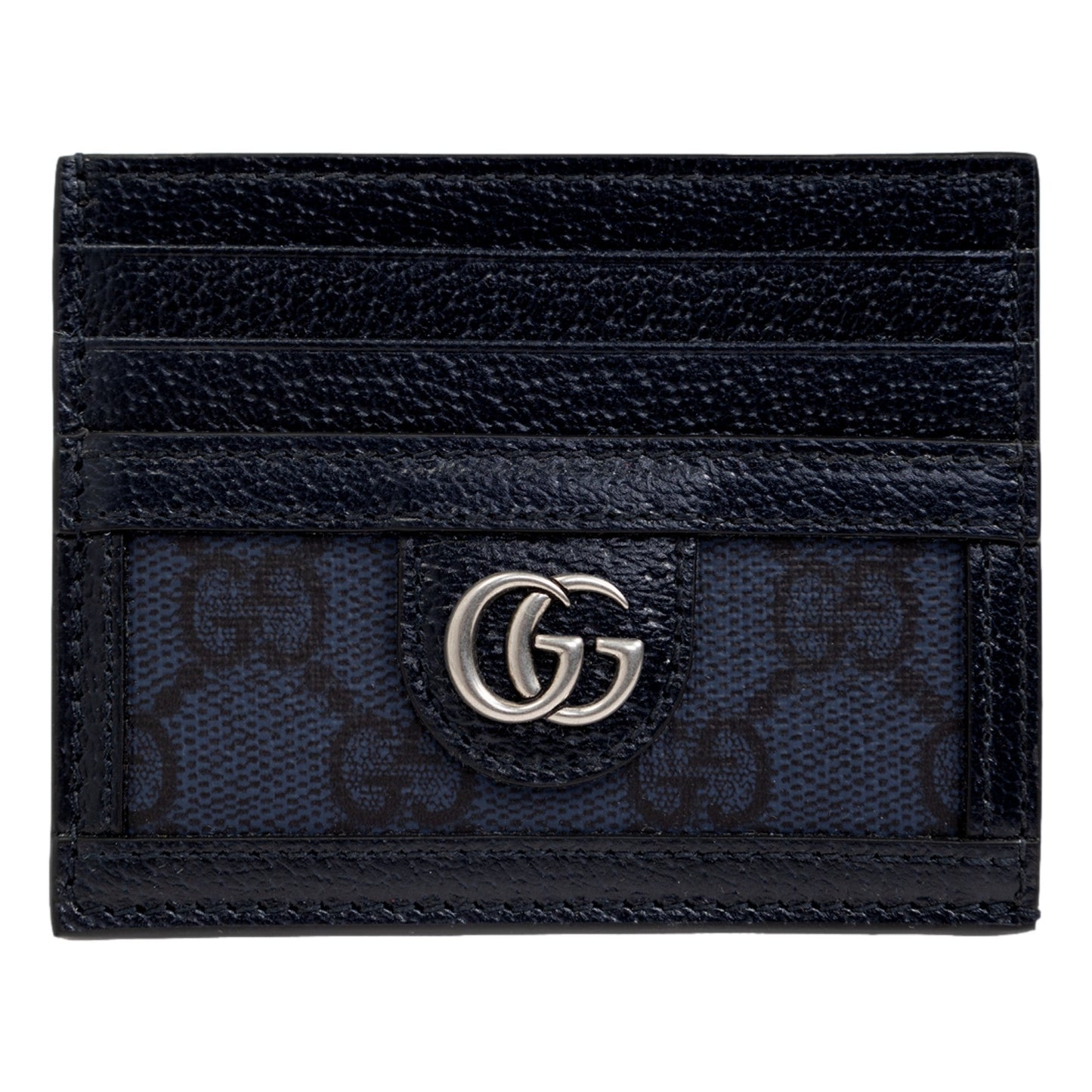 Gucci Ophidia GG Canvas Leather Navy Card Case Wallet -   Shop Bags LLC 
