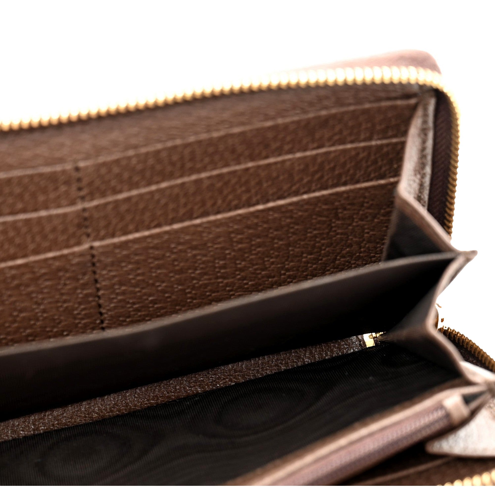 Gucci Ophidia GG Supreme Canvas Leather Webstripe Zip Around Wallet -   Shop Bags LLC