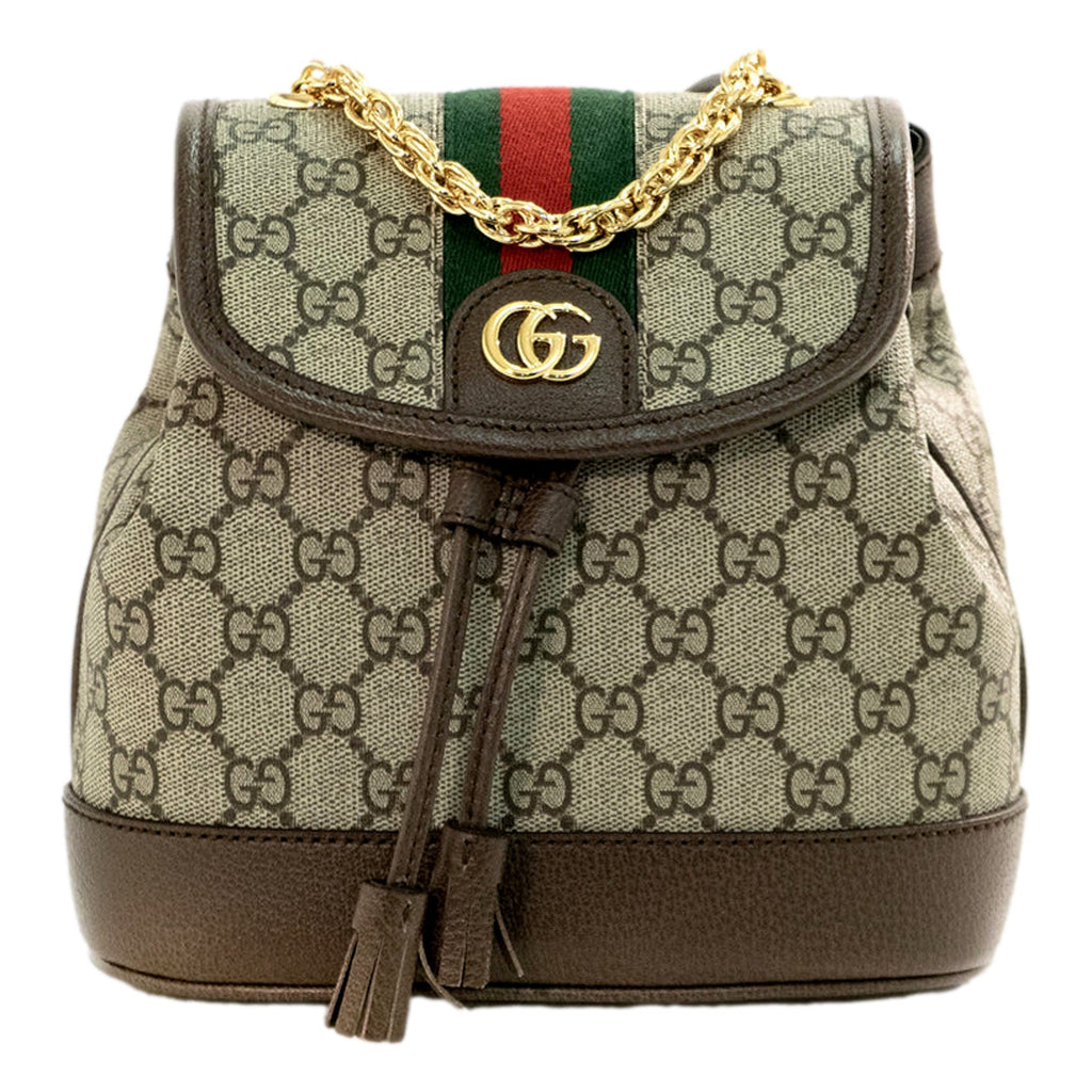 Gucci Ophidia GG Supreme Mini Leather Canvas Backpack -   Shop Bags LLC