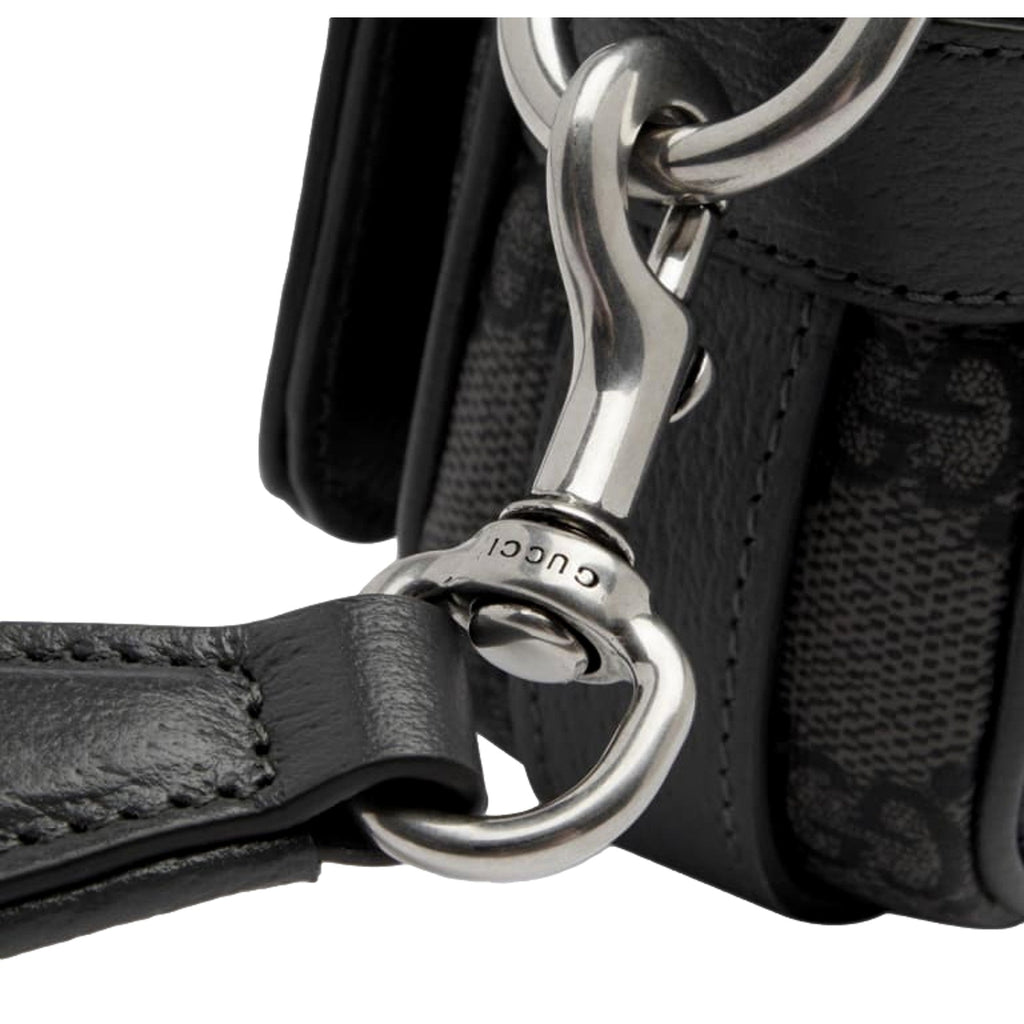 Gucci Ophidia Super Mini GG Supreme Canvas Shoulder Bag Gray Black -   Shop Bags LLC