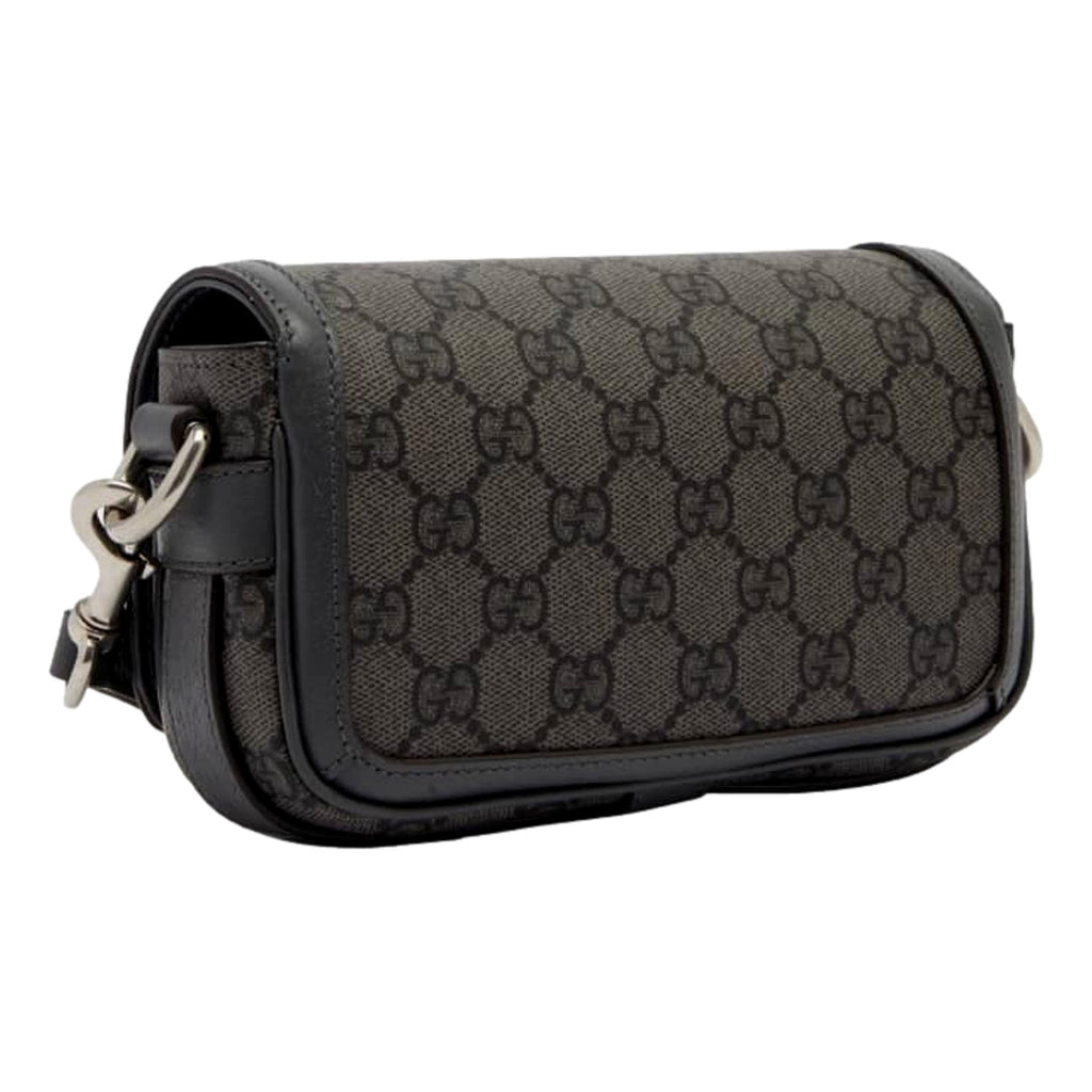 Gucci Ophidia Super Mini GG Supreme Canvas Shoulder Bag Gray Black -   Shop Bags LLC
