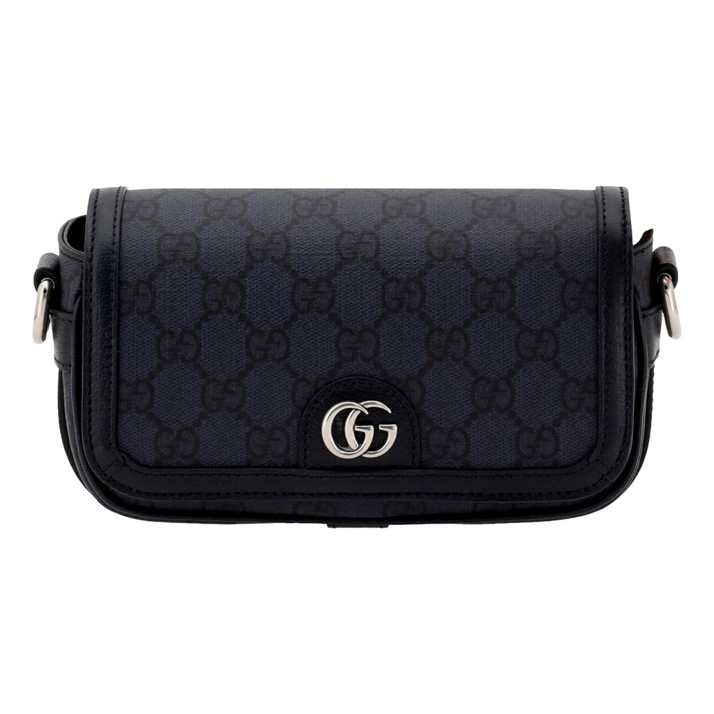 Gucci Ophidia Super Mini GG Supreme Canvas Shoulder Bag Navy Blue -   Shop Bags LLC