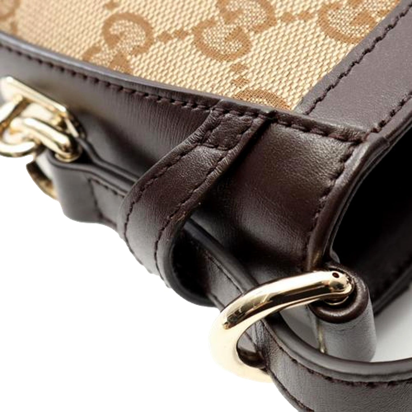 Gucci Original GG Canvas Beige Brown Webstripe Mini Bucket Bag -   Shop Bags LLC
