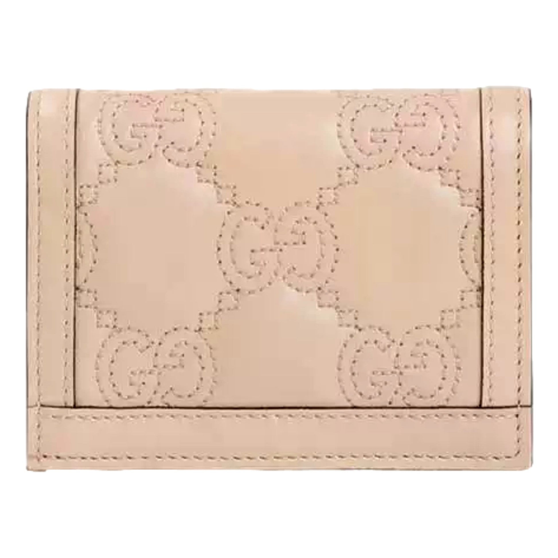 Gucci GG Matelasse Pink Sand Leather Card Case Wallet -   Shop Bags LLC 