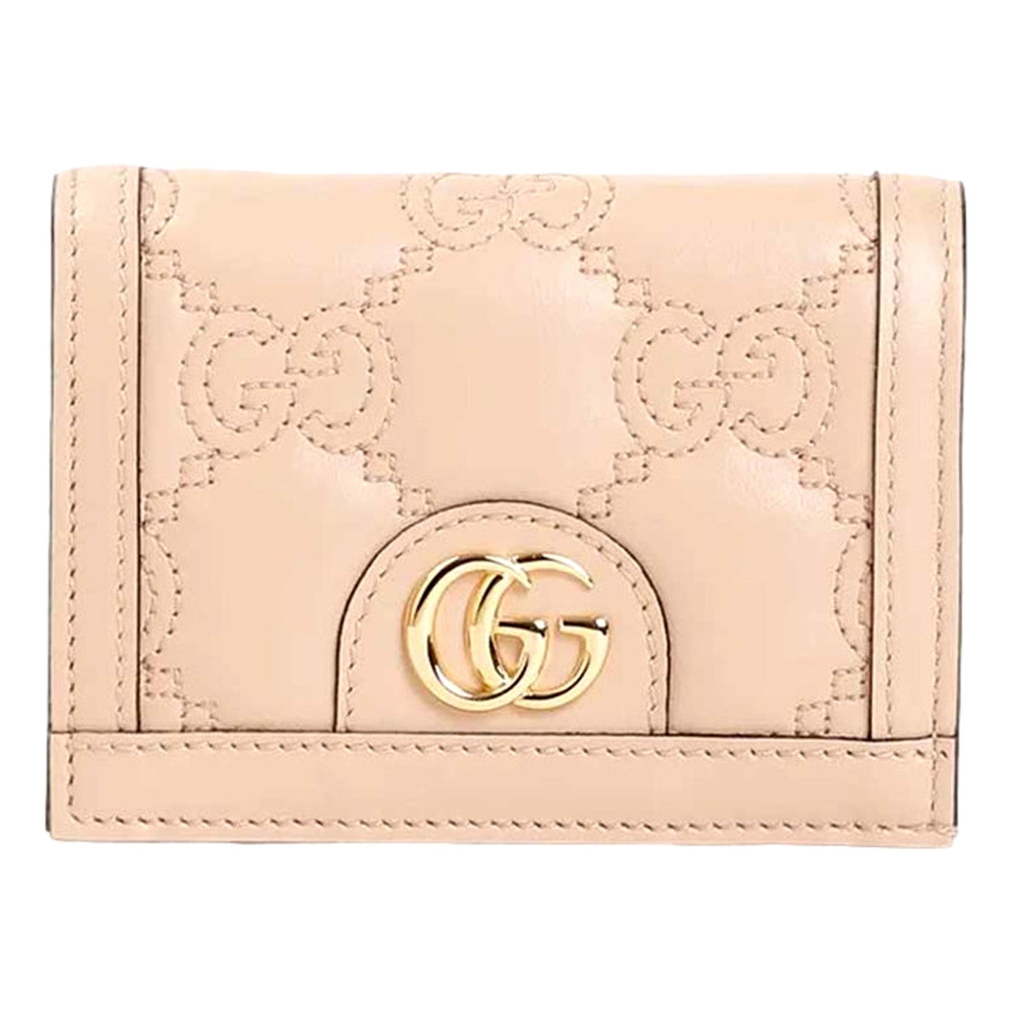 Gucci Pink Sand Fashion Luxury GG Matelassé Card Case Wallet -   Shop Bags LLC 