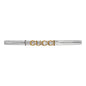Gucci Silver Leather Belt with Gold Logo - Luxe Style for Any Look -   Shop Bags LLC