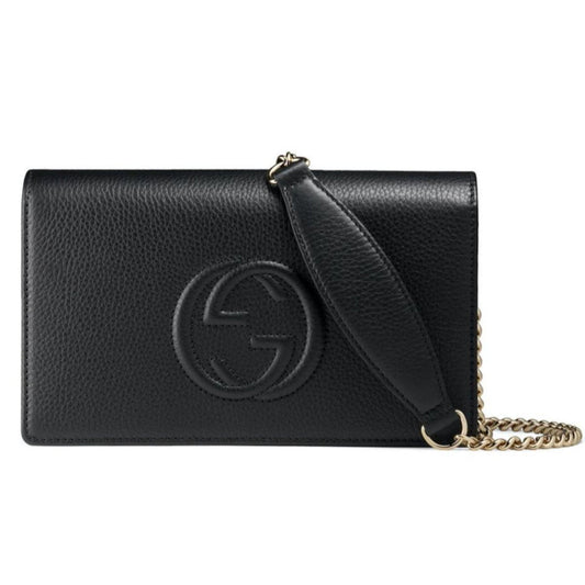 Gucci Soho Black Leather Wallet: Stylish Crossbody & Clutch Bag -   Shop Bags LLC