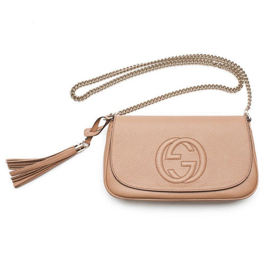 Gucci Soho Disco GG Tassel Beige Crossbody - Elegance Meets Function -   Shop Bags LLC