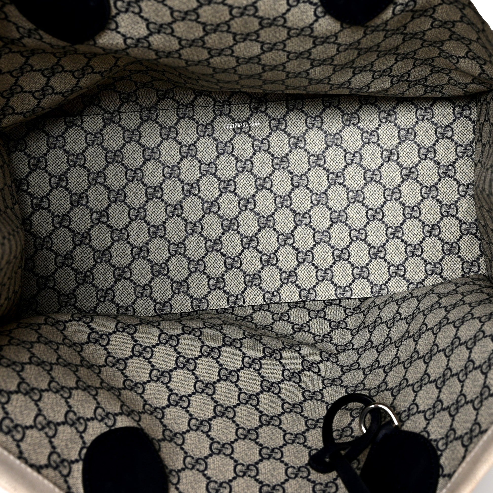 Gucci Supreme Canvas Beige Calfskin Logo Print Large Tote Bag Navy Multicolor -   Shop Bags LLC