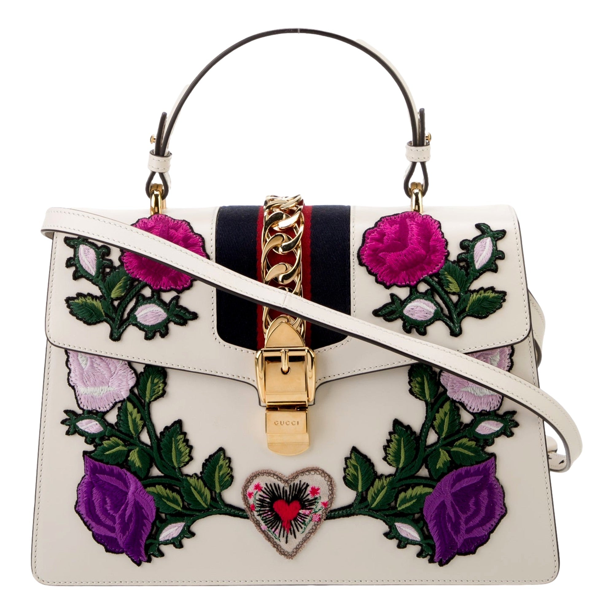 Gucci Sylvie Medium Bag: Embroidered Luxury with Iconic Details -   Shop Bags LLC
