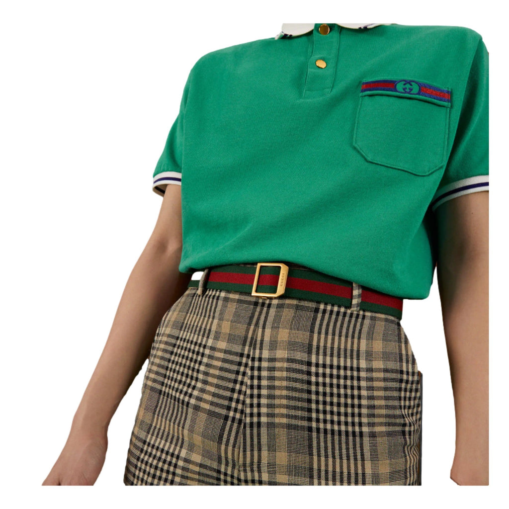 Gucci Web Stripe Red & Green Canvas Belt: Iconic Style & Durability -   Shop Bags LLC