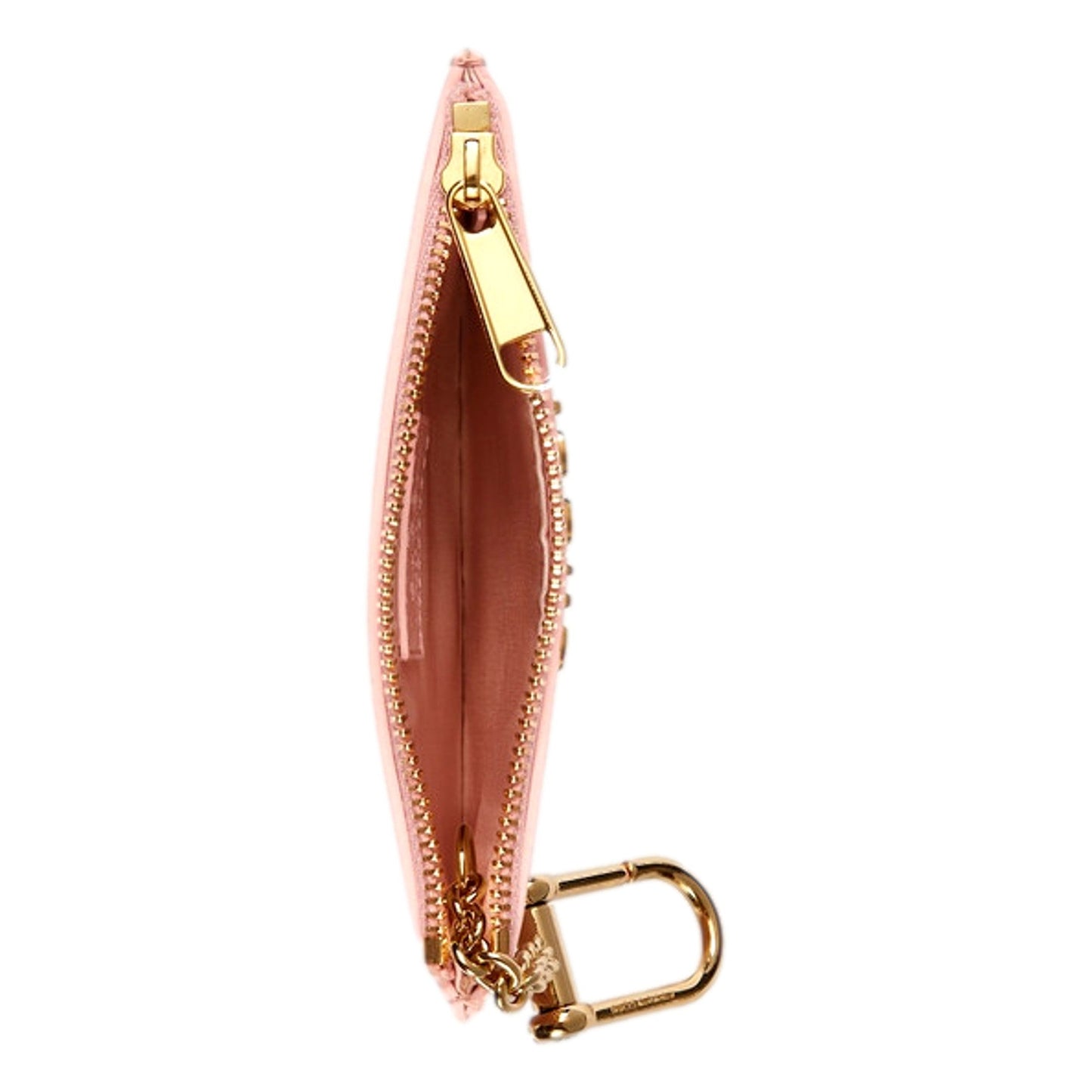 Gucci Zip Key Case Pink Leather Card Holder Gold Logo Script -   Shop Bags LLC 