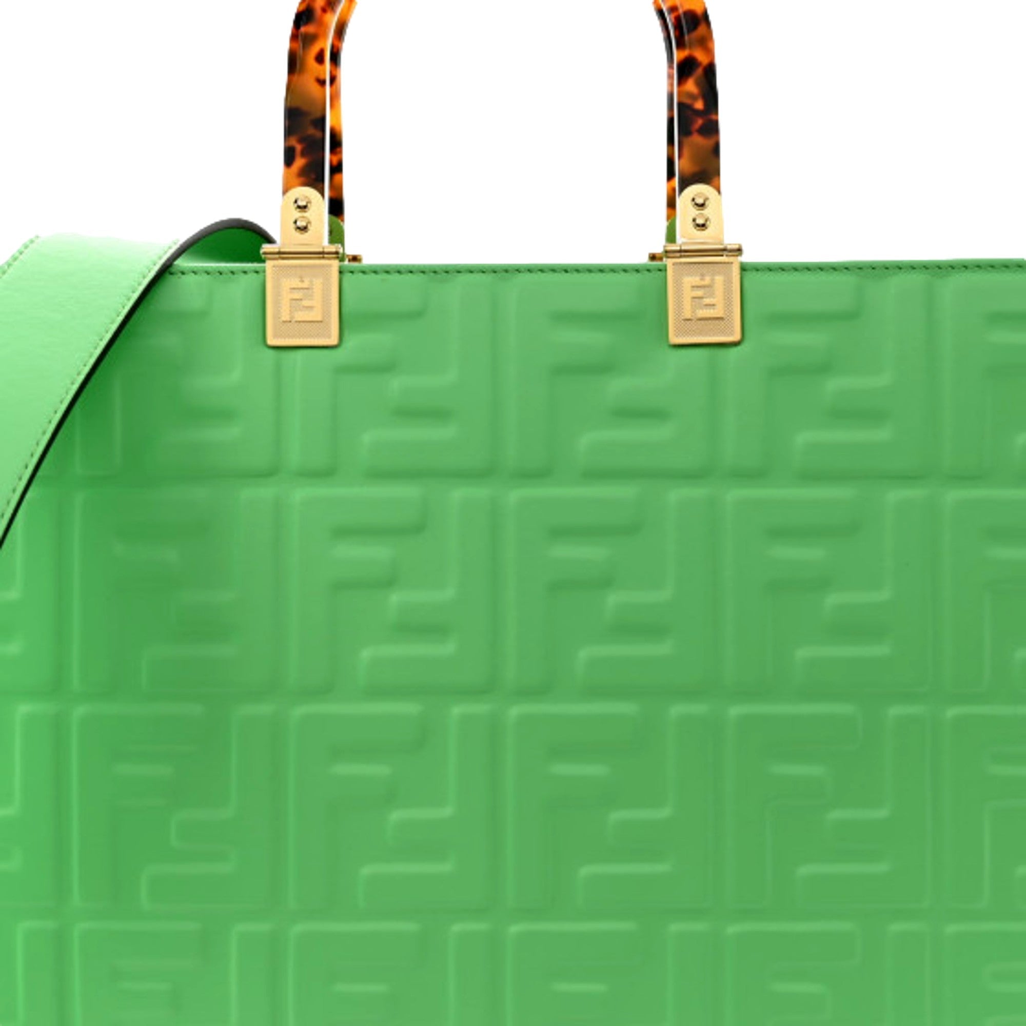Fenadi Bag: Luxurious Edamame Green Medium Tote Bag for Elegant Use