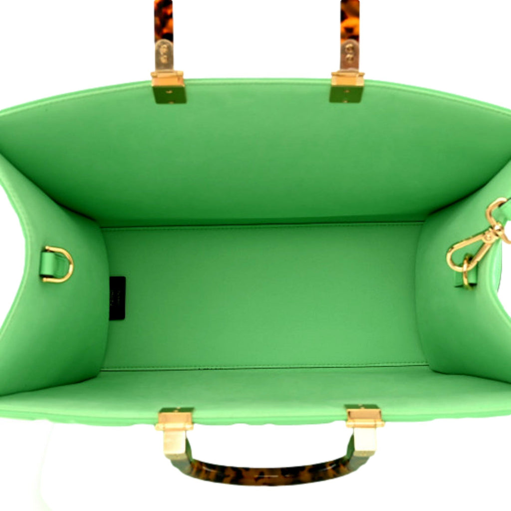 Fenadi Bag: Luxurious Edamame Green Medium Tote Bag for Elegant Use