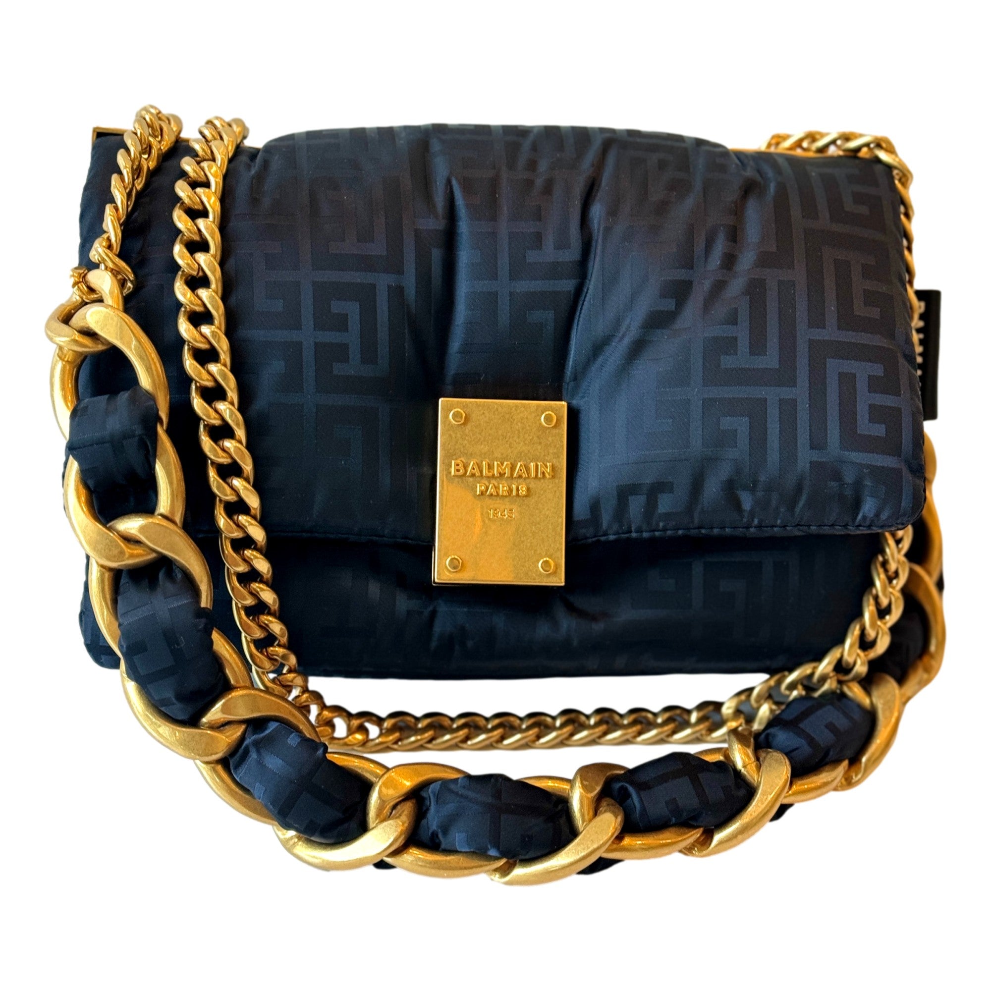 Balmain 1945 Crossbody & Shoulder Bag: Stylish Monogram Balmain Bag