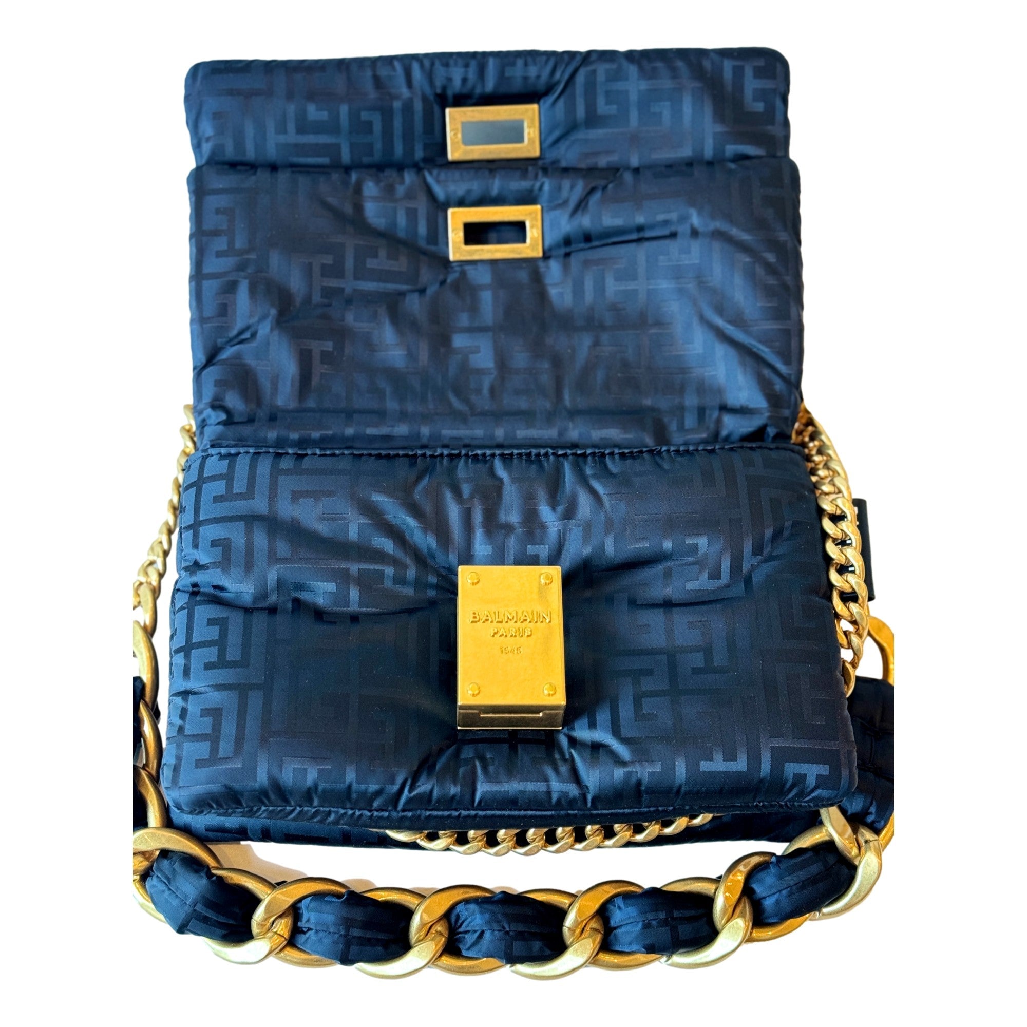 Balmain 1945 Crossbody & Shoulder Bag: Stylish Monogram Balmain Bag