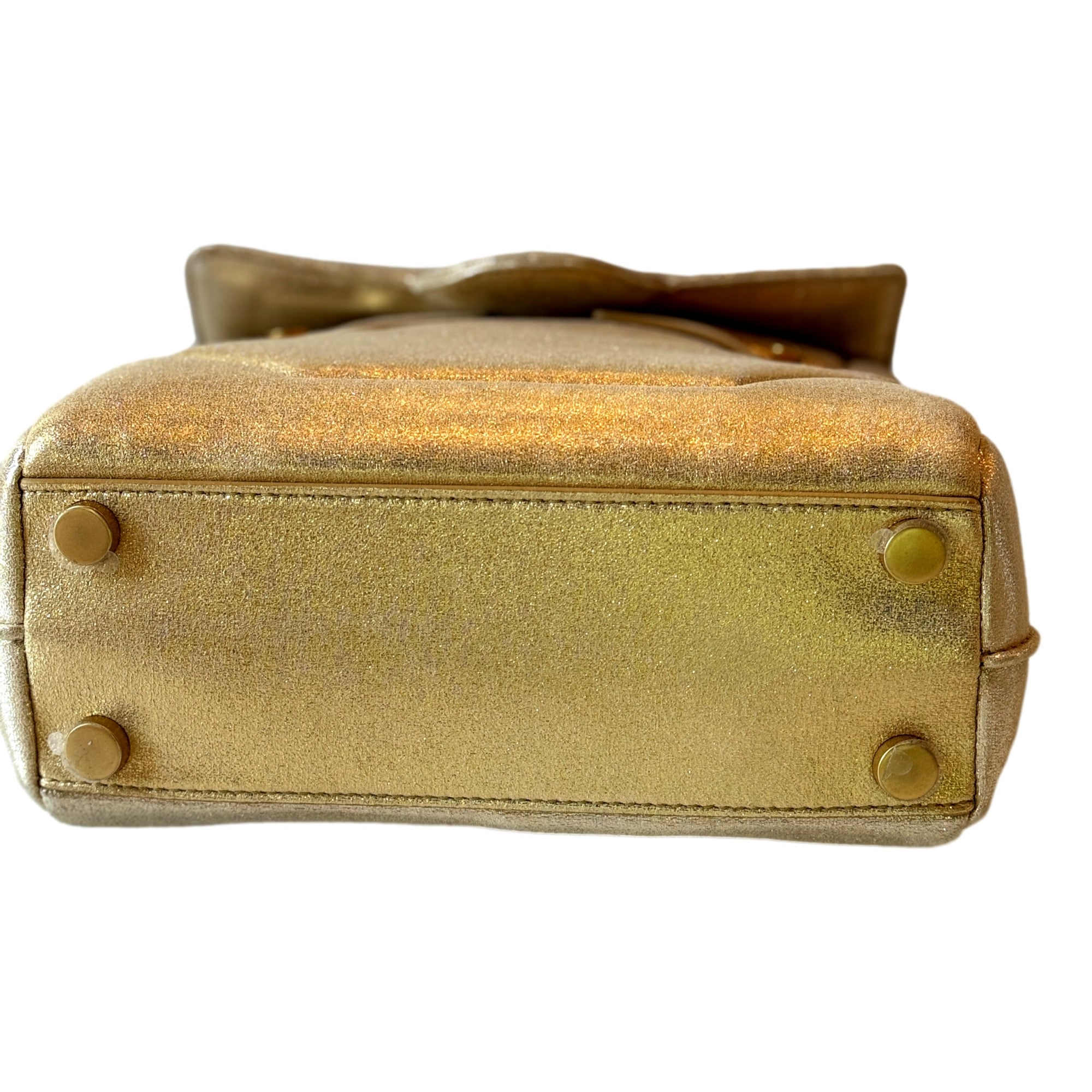 Balmain Bag: B-Buzz 23 Metallic Gold Tote, Crossbody, Shoulder Style