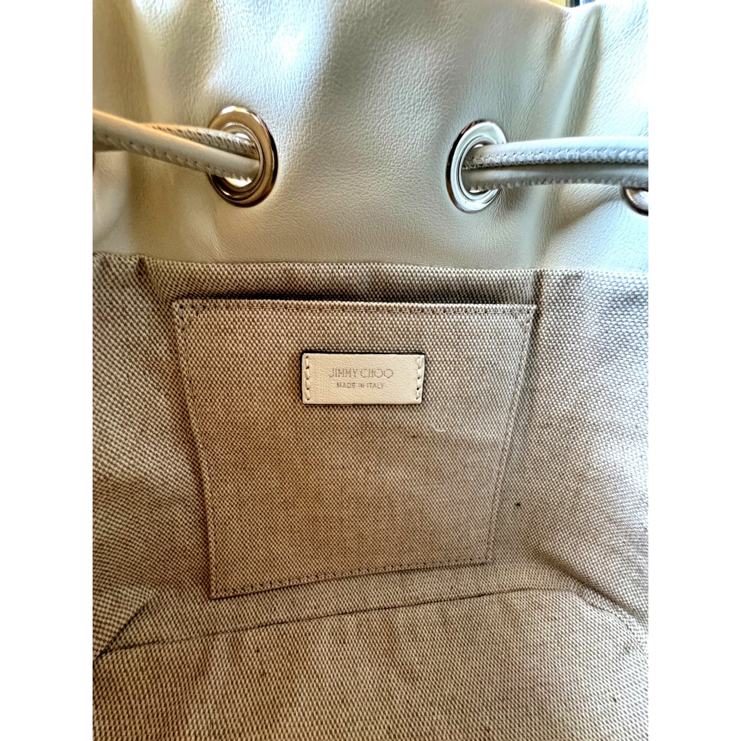 Ivory Crossbody Bucket Bag | Jimmy Choo Pearl Design & Style -   Shop Bags LLC 