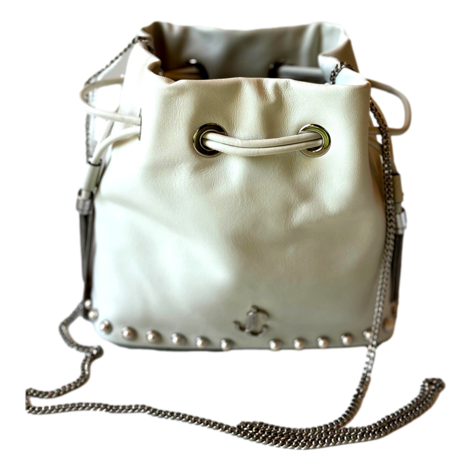 Ivory Crossbody Bucket Bag | Jimmy Choo Pearl Design & Style -   Shop Bags LLC 