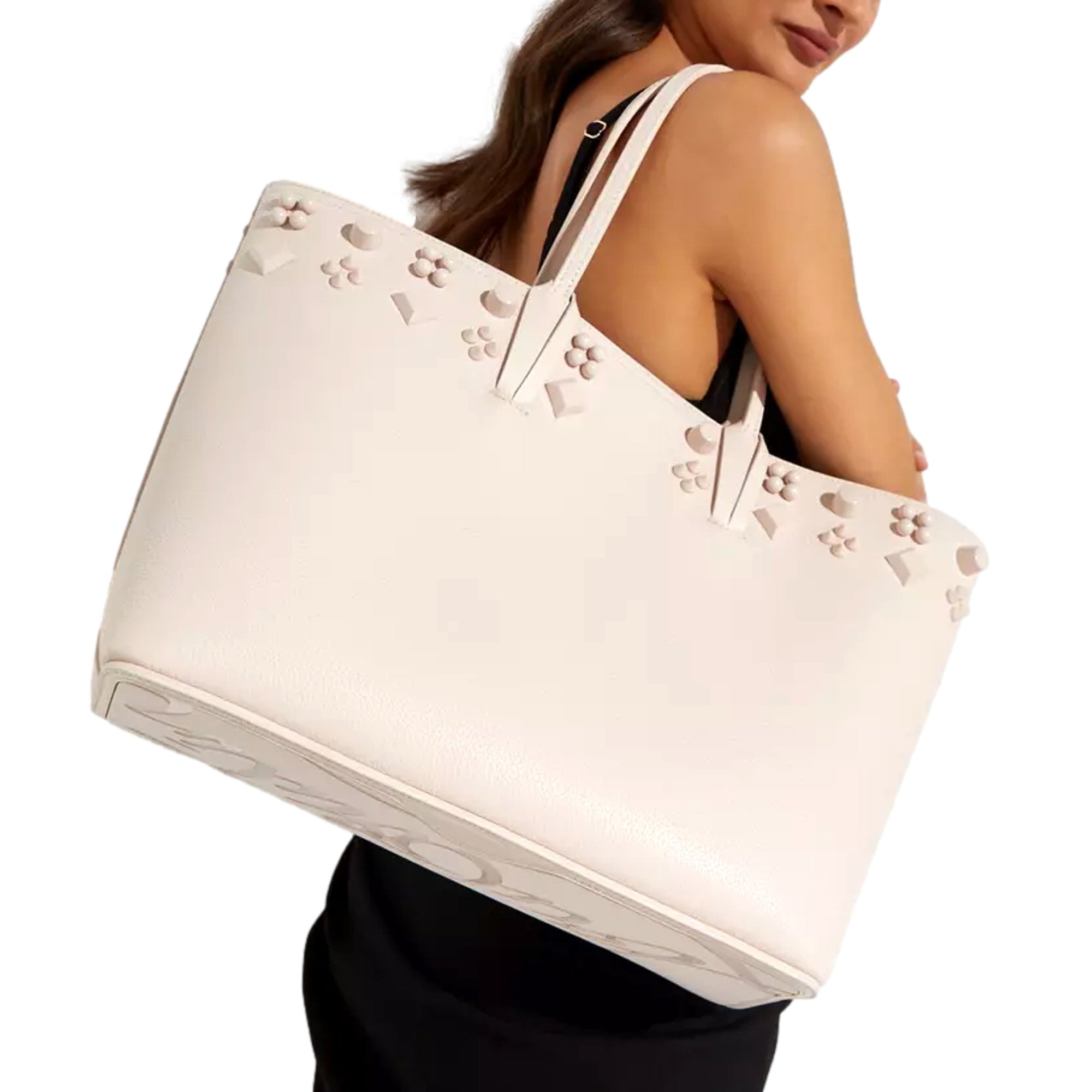Ivory Tote Bag - Christian Louboutin Cabata Shoulder Bag - Elegant -   Shop Bags LLC 