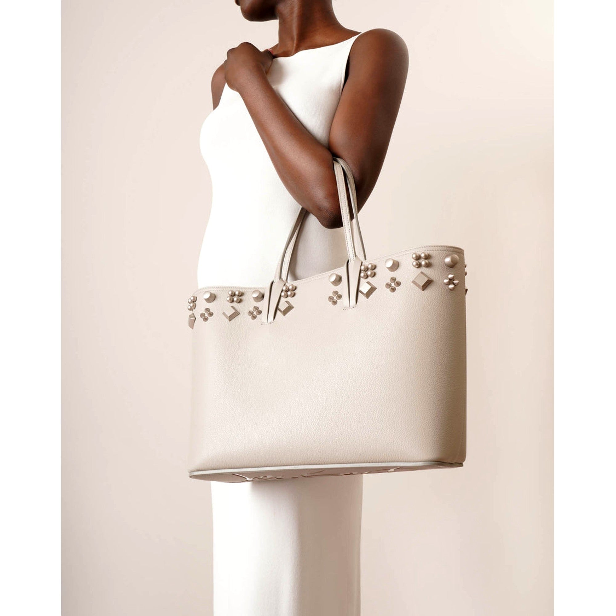 Ivory Tote Bag - Christian Louboutin Cabata Shoulder Bag - Elegant -   Shop Bags LLC 