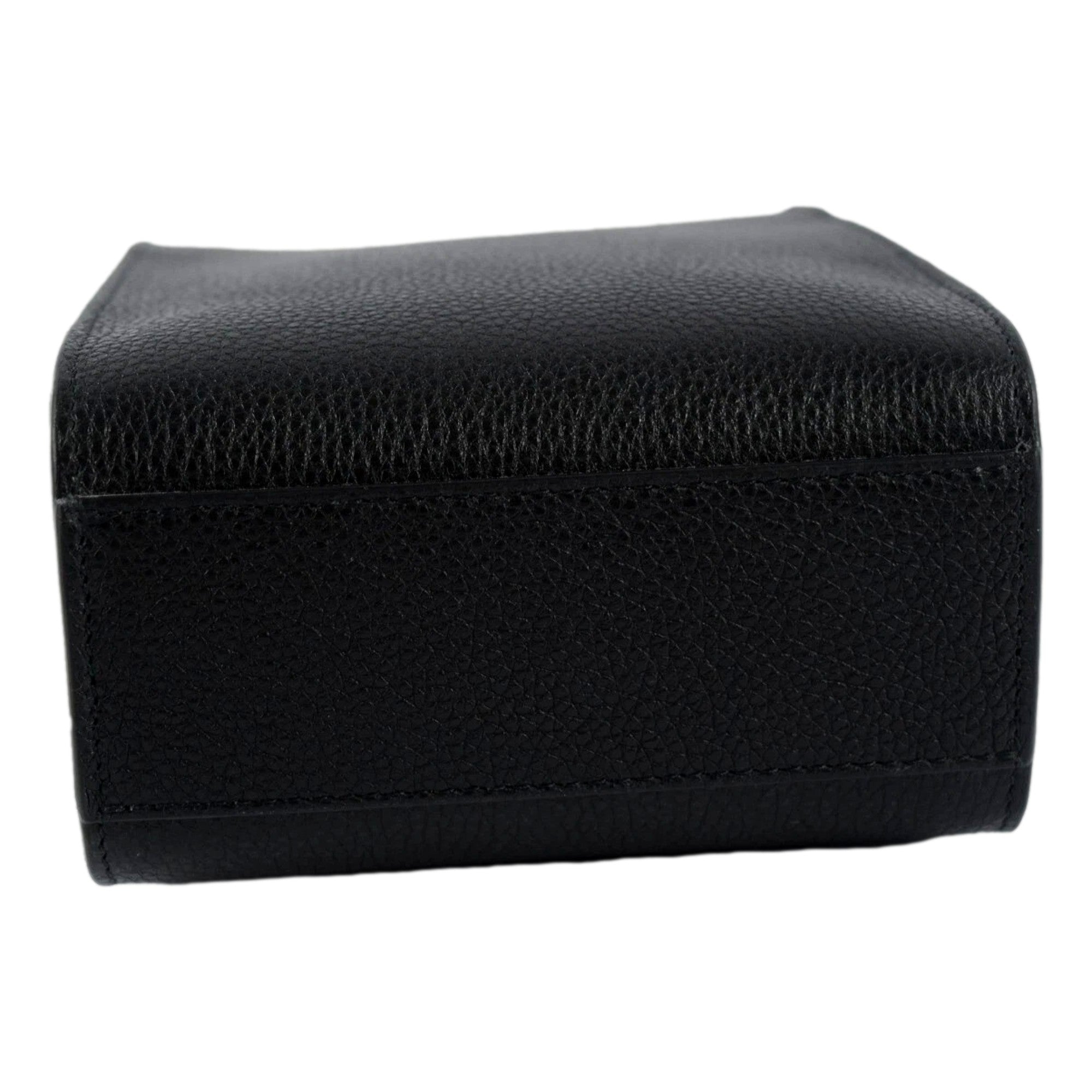 Jimmy Choo Black Leather Mini Shopper Handbag Crossbody Embossed Logo -   Shop Bags LLC