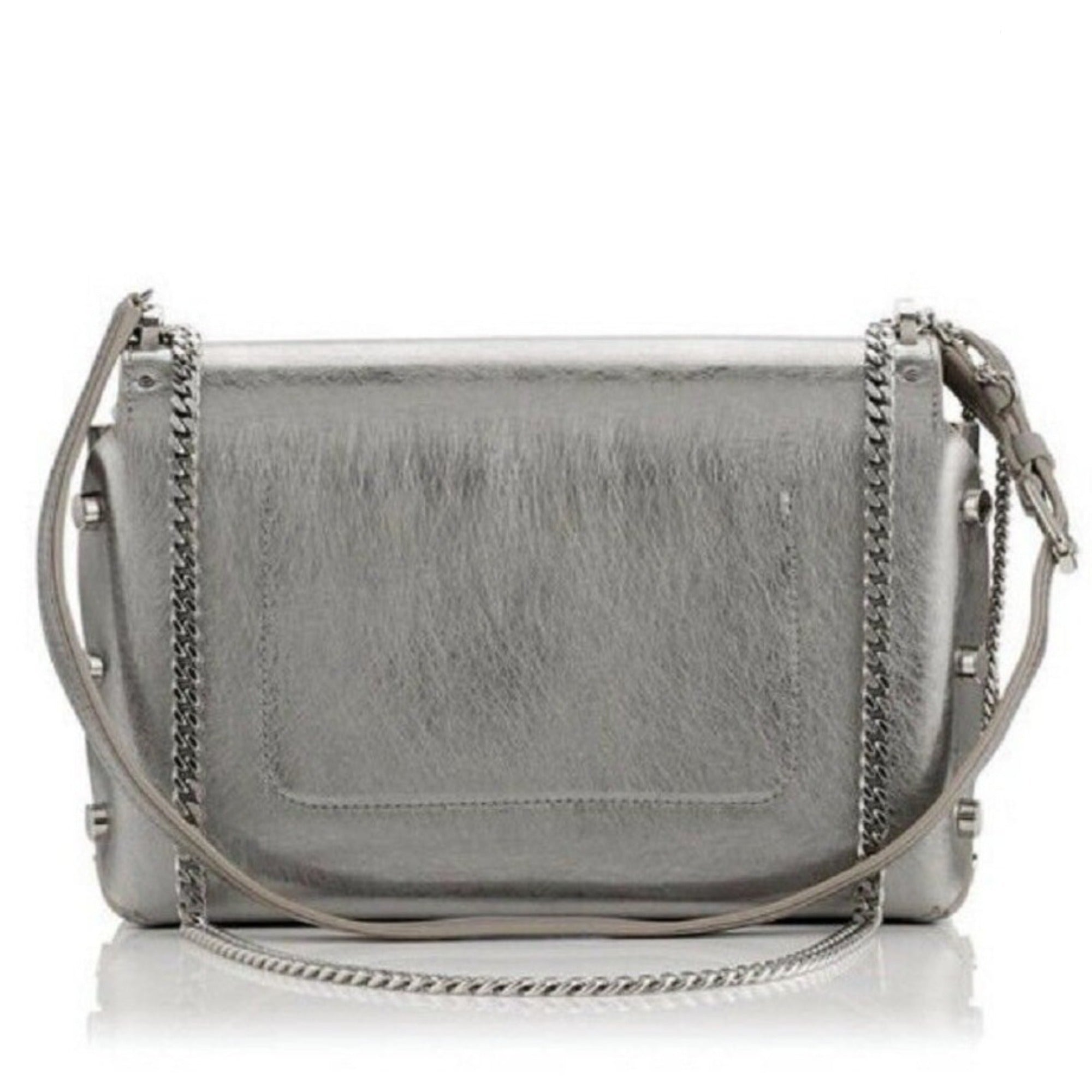 Jimmy Choo Metallic Silver Lockett Crossbody Bag - Chic & Versatile -   Shop Bags LLC