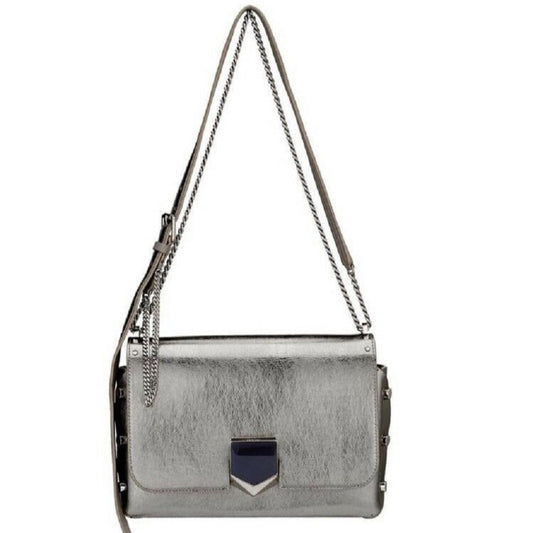 Jimmy Choo Metallic Silver Lockett Crossbody Bag - Chic & Versatile -   Shop Bags LLC