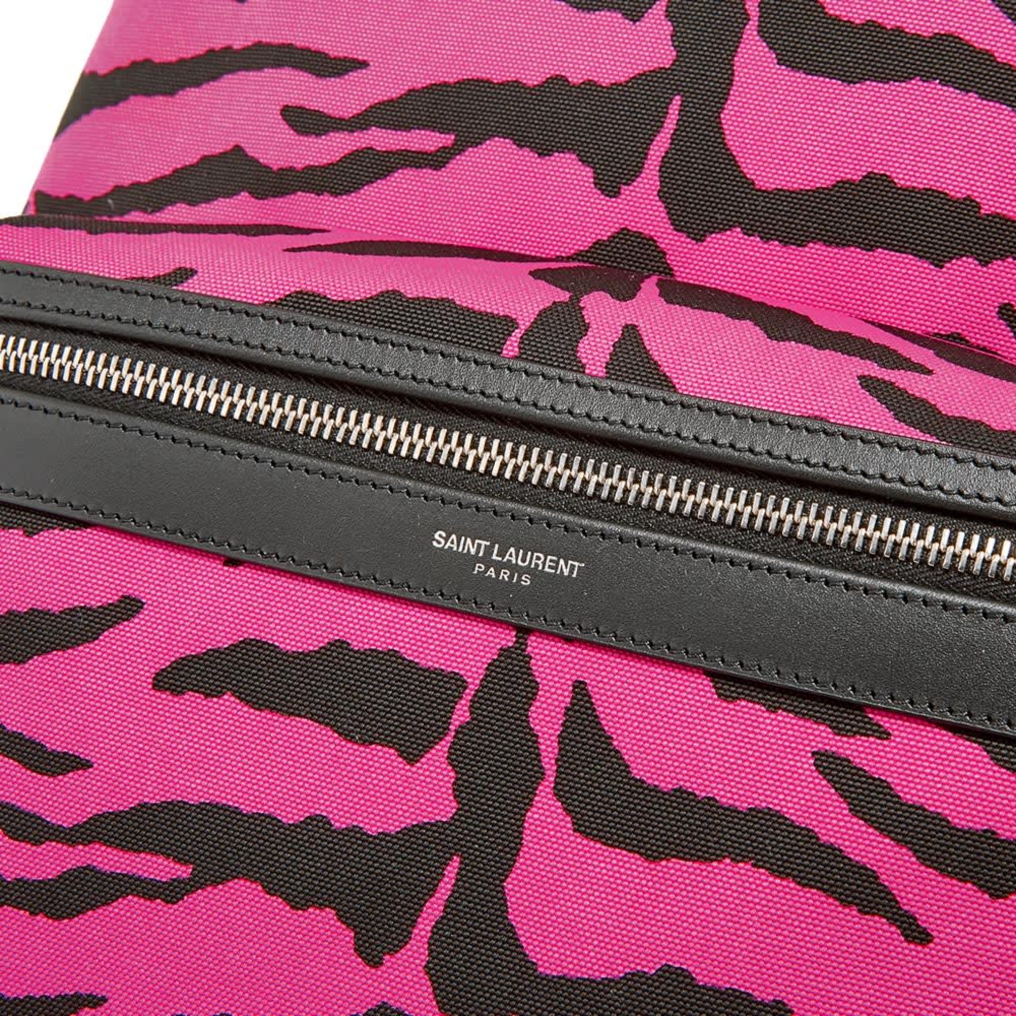 Saint Laurent Pink Zebra Backpack - Chic, Durable, and Functional