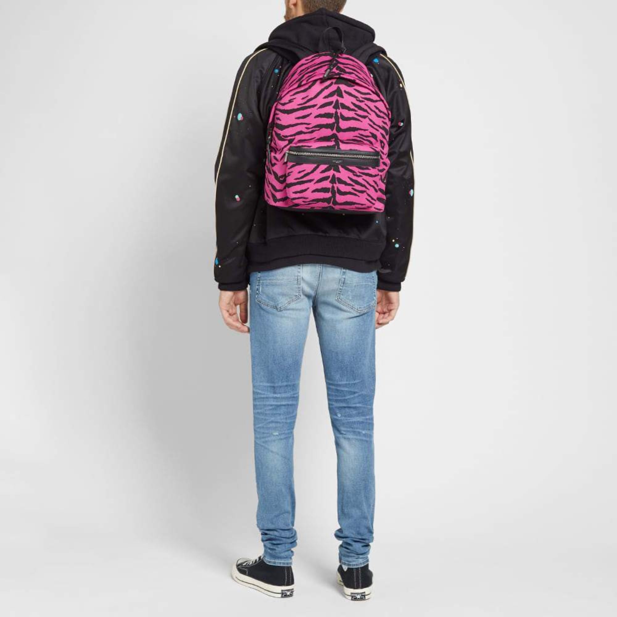 Saint Laurent Pink Zebra Backpack - Chic, Durable, and Functional