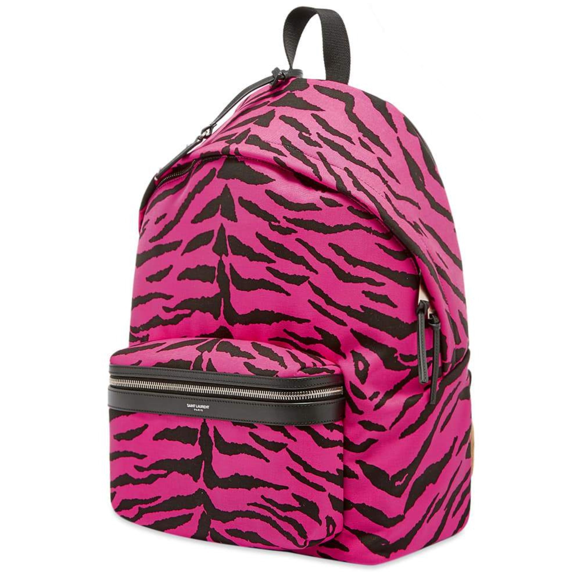 Saint Laurent Pink Zebra Backpack - Chic, Durable, and Functional