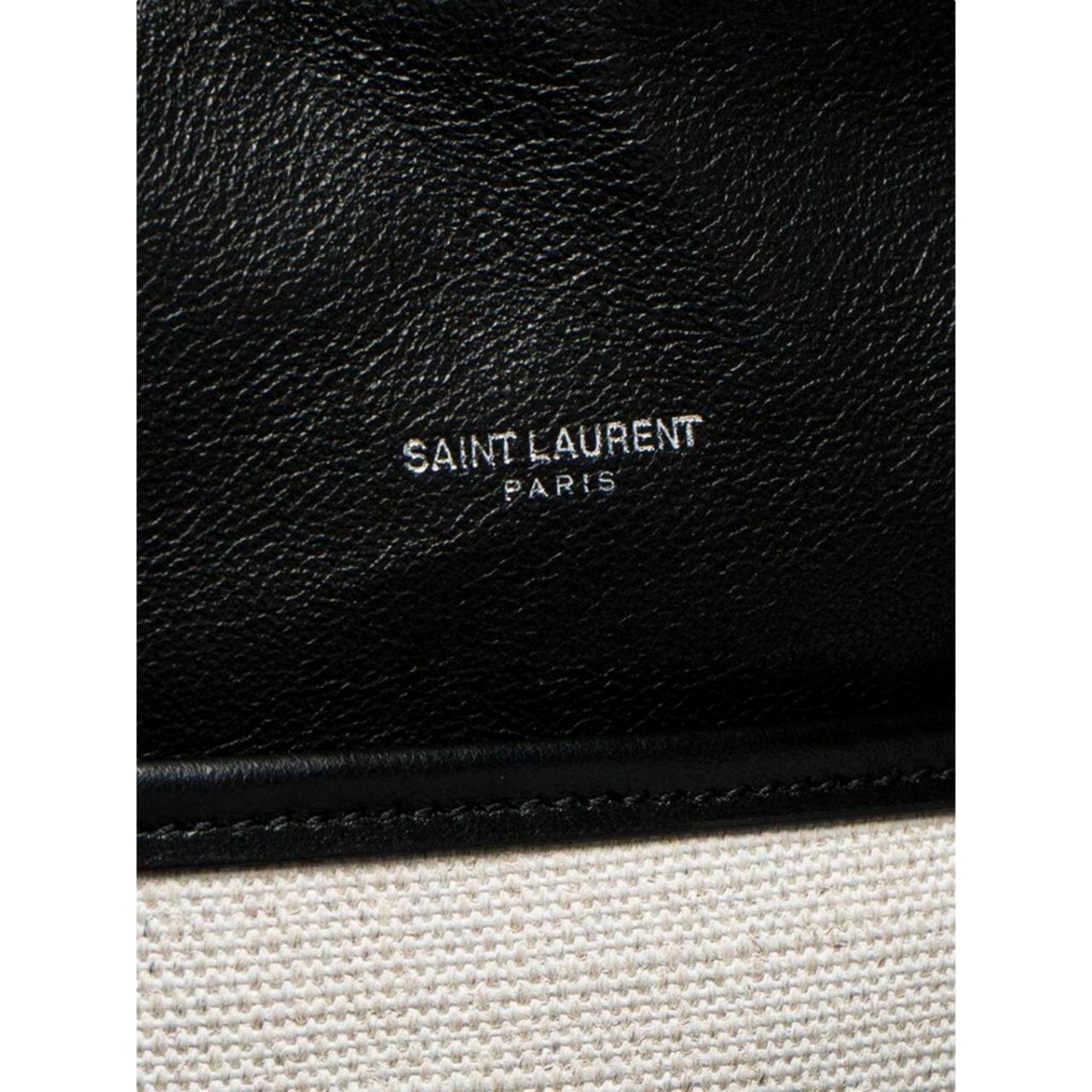 Saint Laurent Teddy White Bucket Bag: Stylish & Durable Linen Design