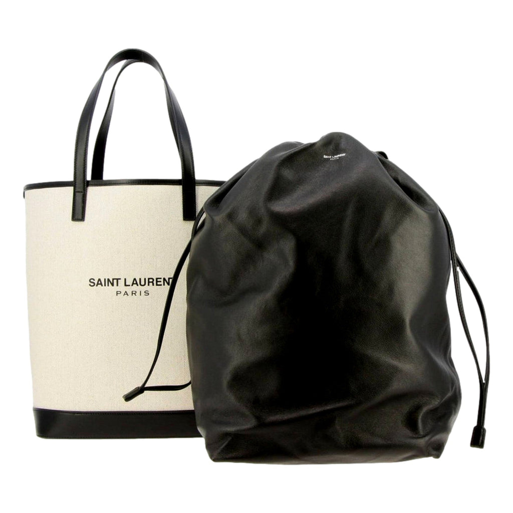 Saint Laurent Teddy White Bucket Bag: Stylish & Durable Linen Design
