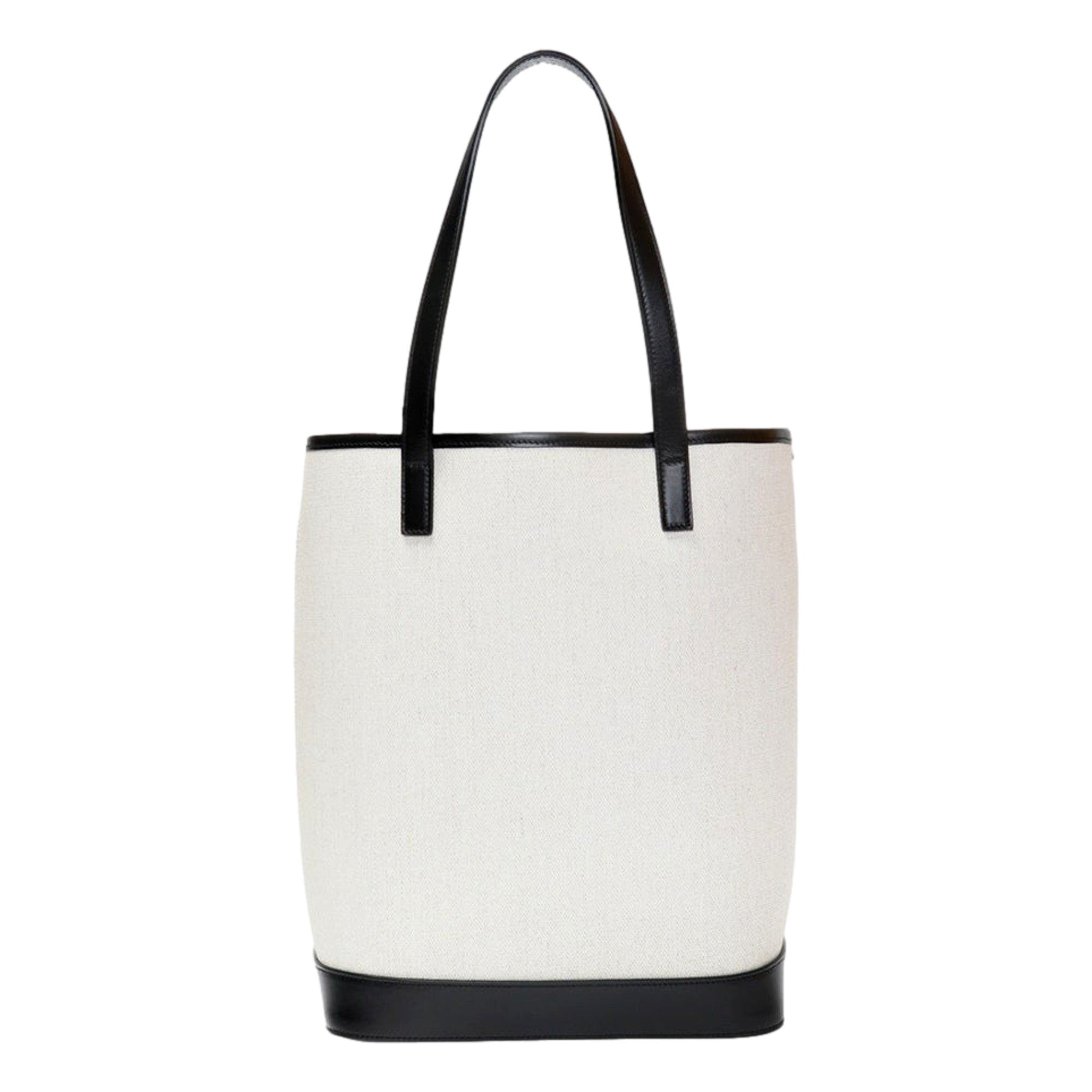 Saint Laurent Teddy White Bucket Bag: Stylish & Durable Linen Design