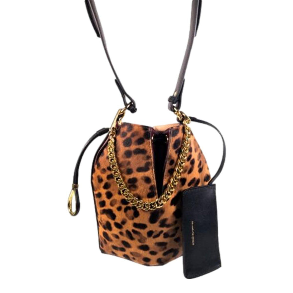 Leopard Printed Bucket Bag, Alexander McQueen Bag - Bold Luxury Style -   Shop Bags LLC 