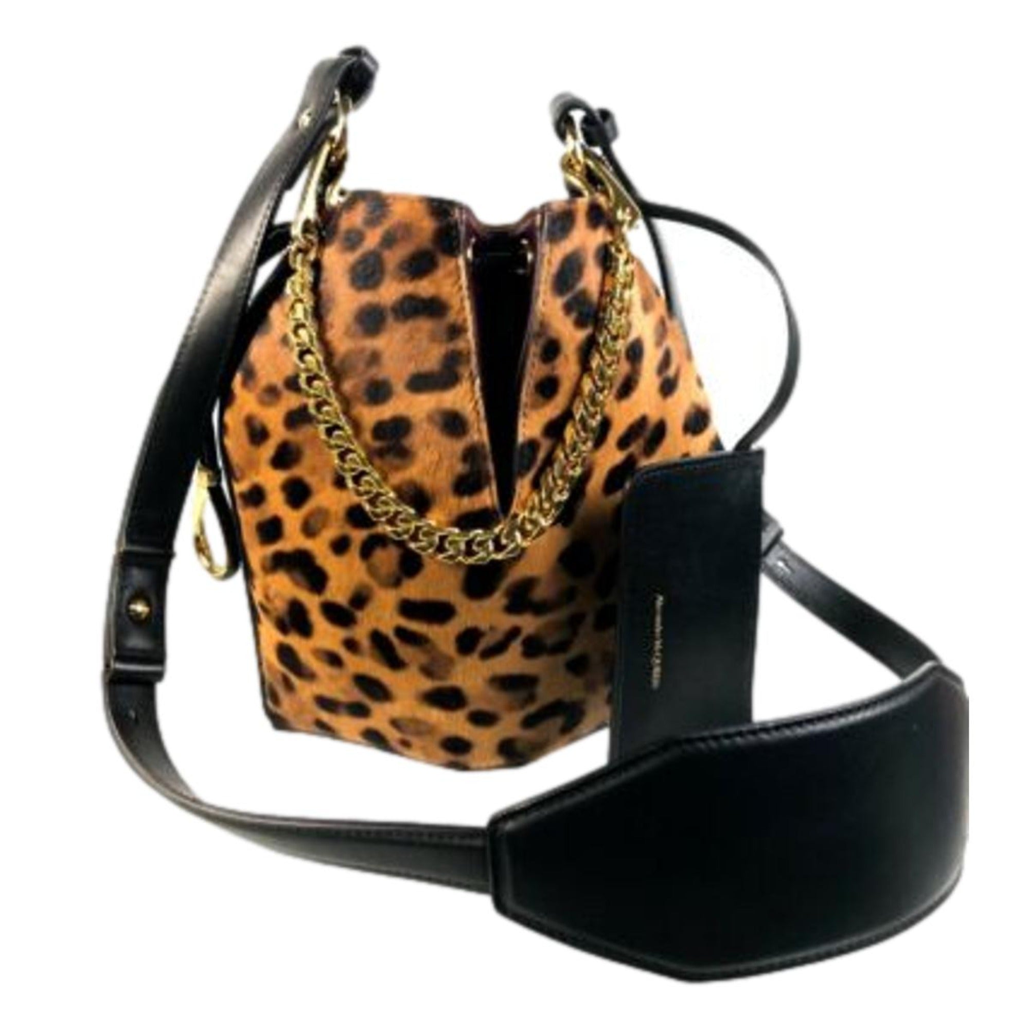 Leopard Printed Bucket Bag, Alexander McQueen Bag - Bold Luxury Style -   Shop Bags LLC 