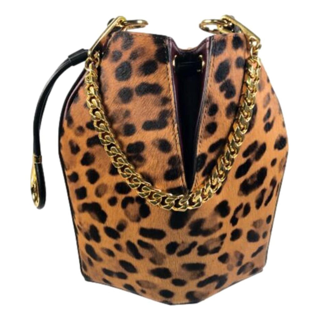Leopard Printed Bucket Bag, Alexander McQueen Bag - Bold Luxury Style -   Shop Bags LLC 