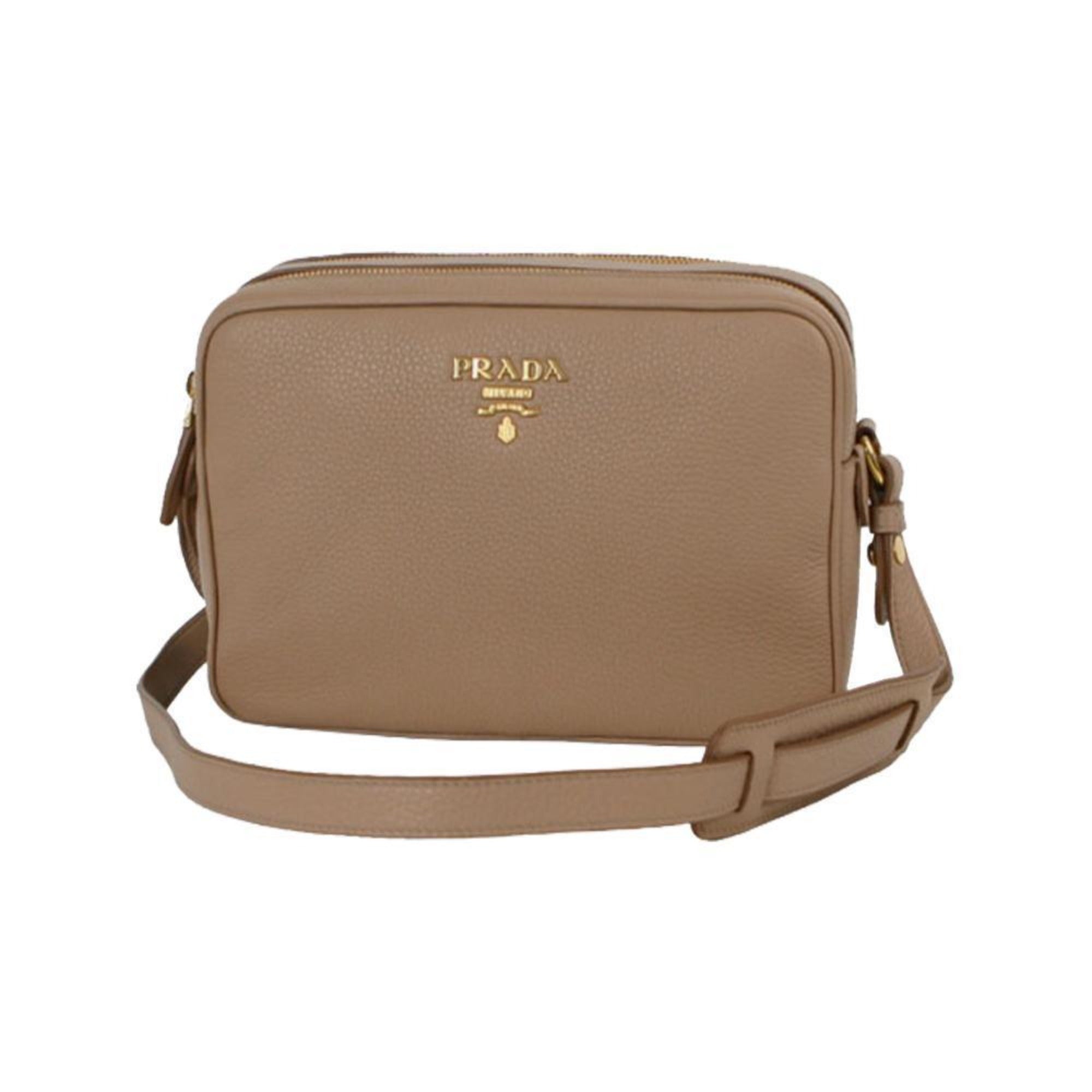 Prada Beige Leather Crossbody Bag - Timeless Elegance & Practical