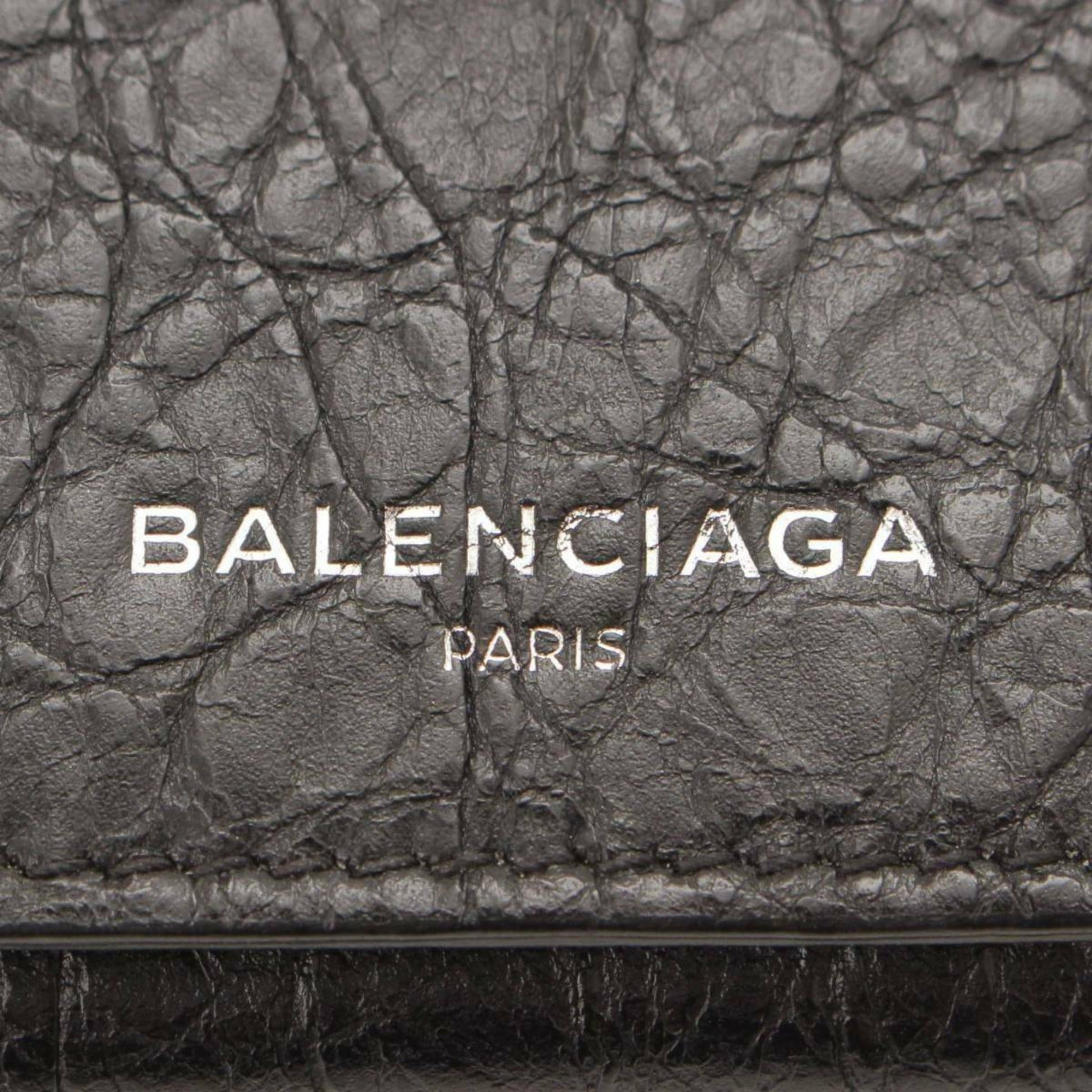 Long Leather Wallet - Grey Balenciaga Elegance with Ample Storage -   Shop Bags LLC 